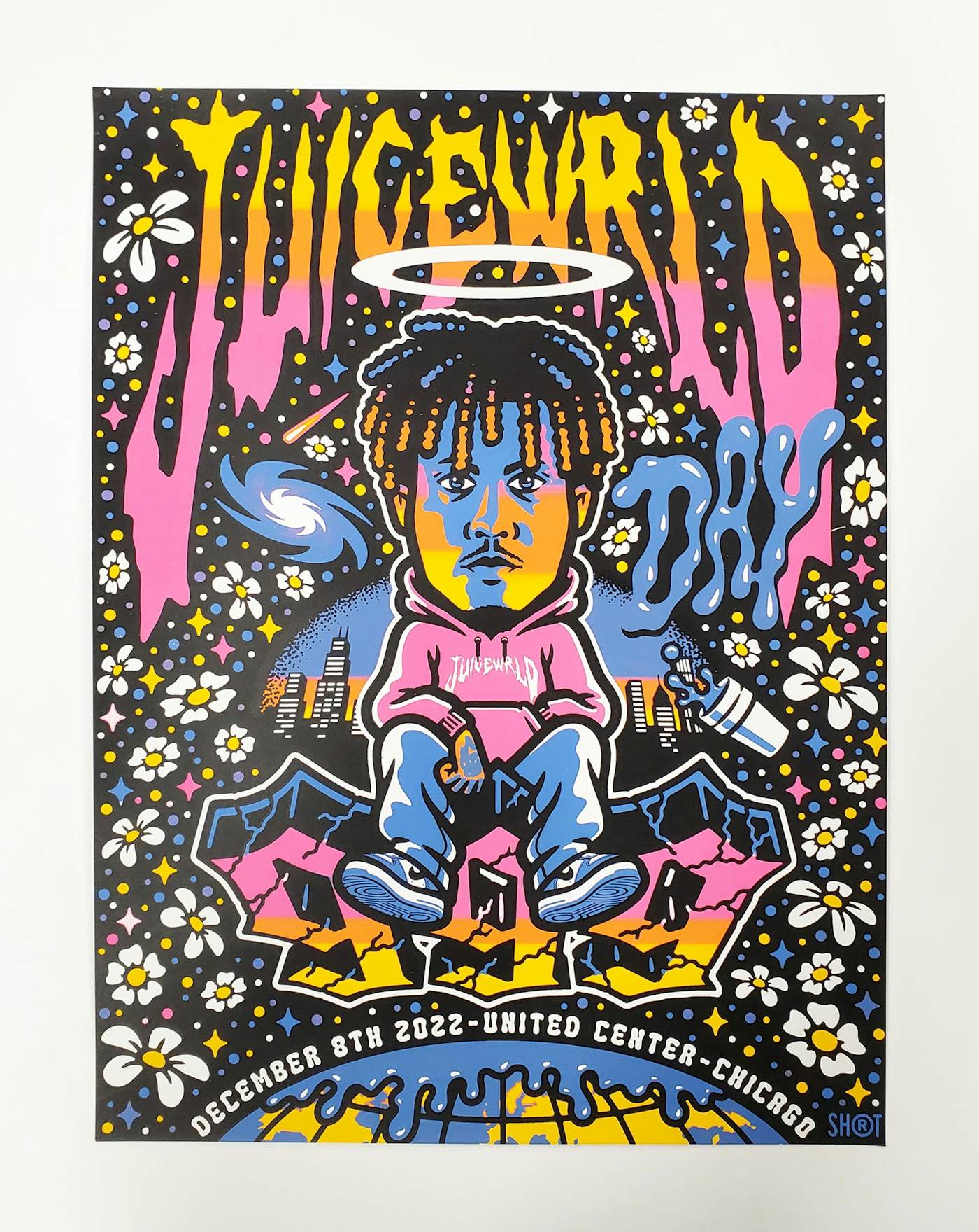 Juice WRLD Art Purple Wallpaper - Juice WRLD Wallpaper iPhone