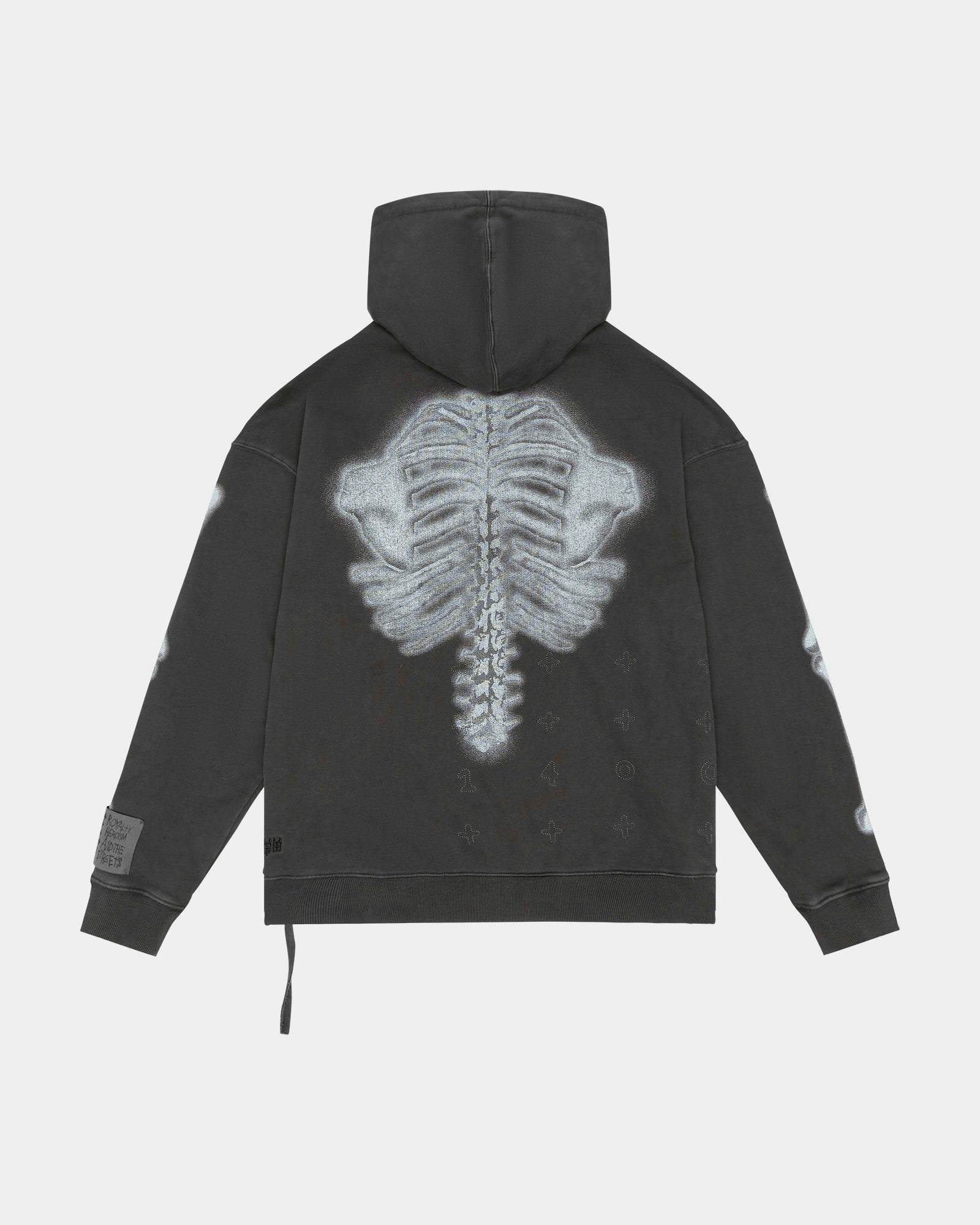 Trippie Redd Skeleton Biggie Hoodie Faded Black