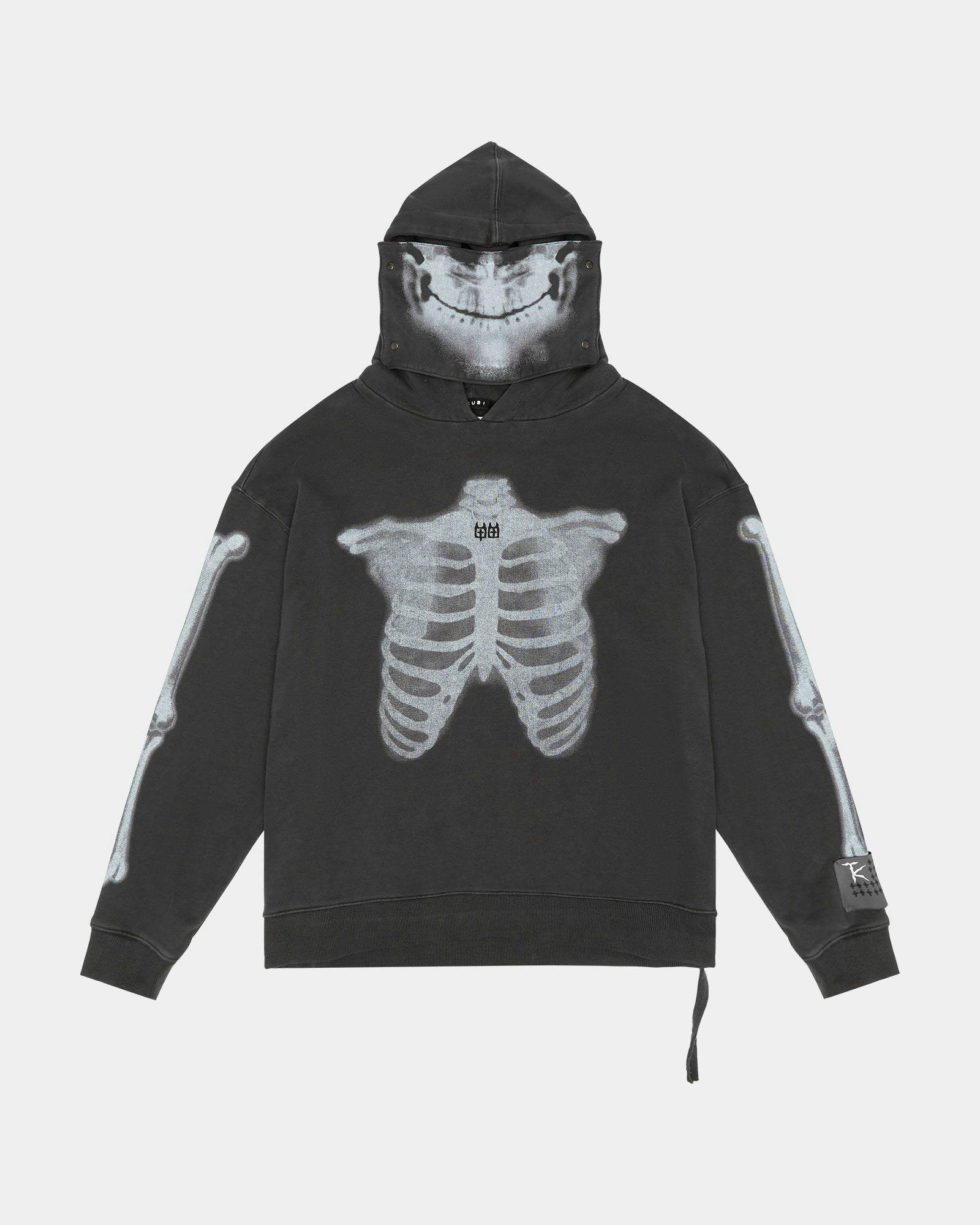 Trippie Redd Skeleton Biggie Hoodie Faded Black