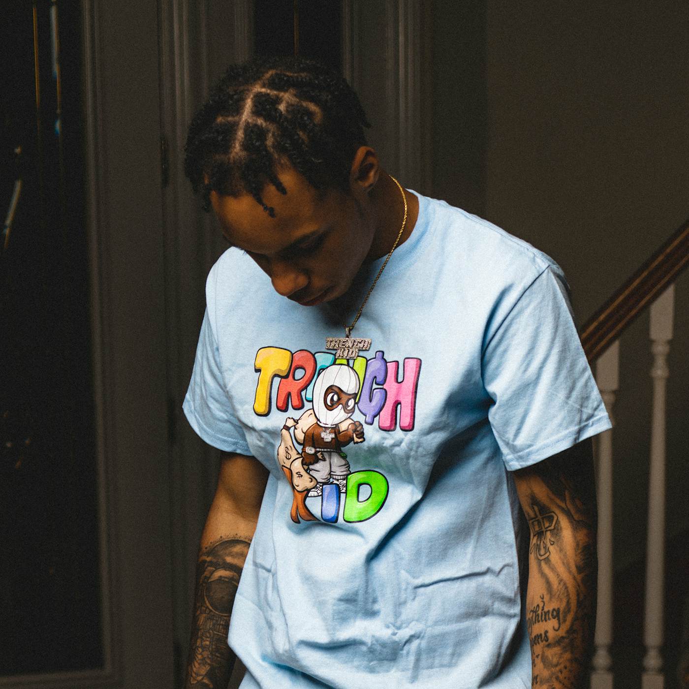 Lil Tjay Trench Kid Tee Blue