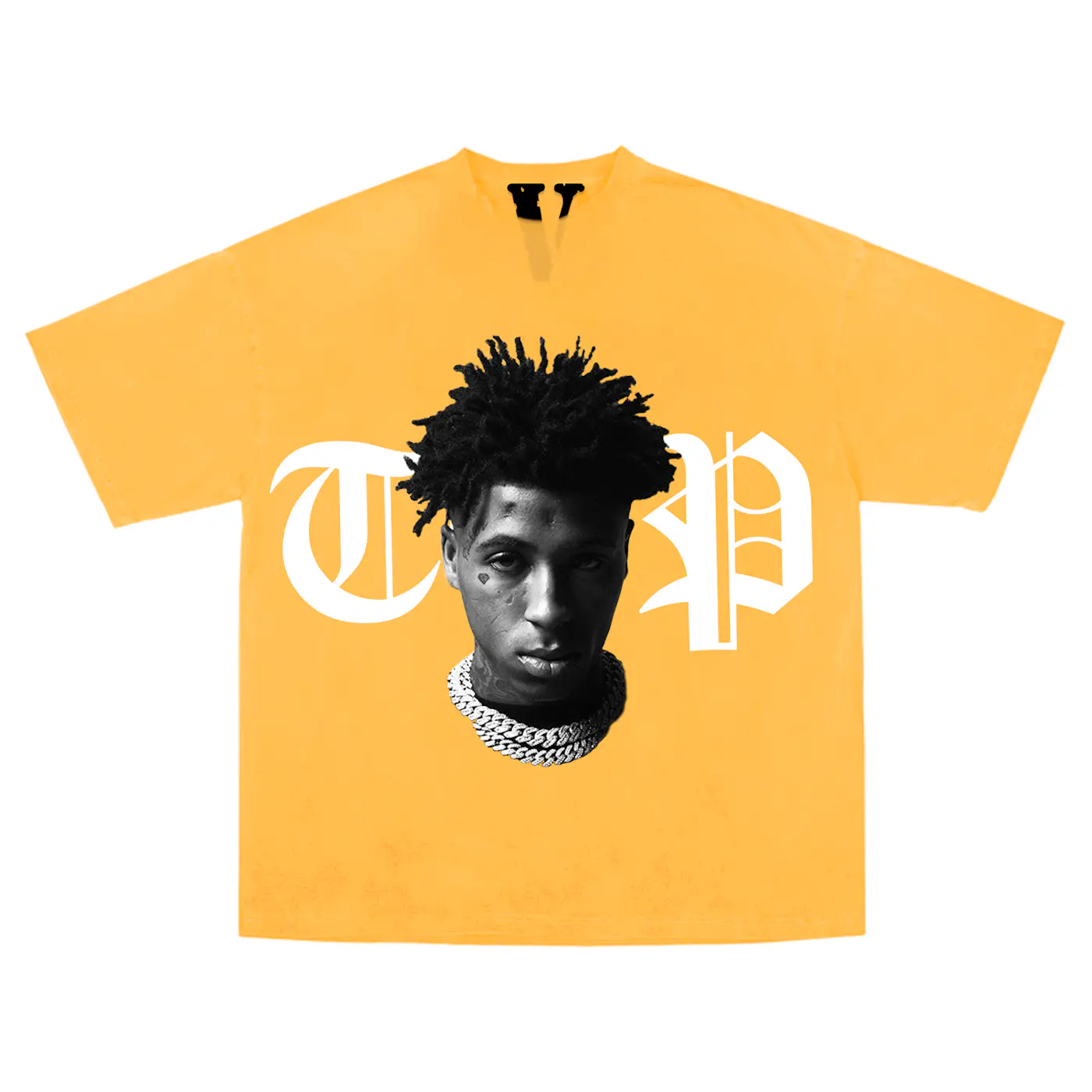YoungBoy Never Broke Again YoungBoy NBA X VLONE Peace Hardly Tee in Yellow