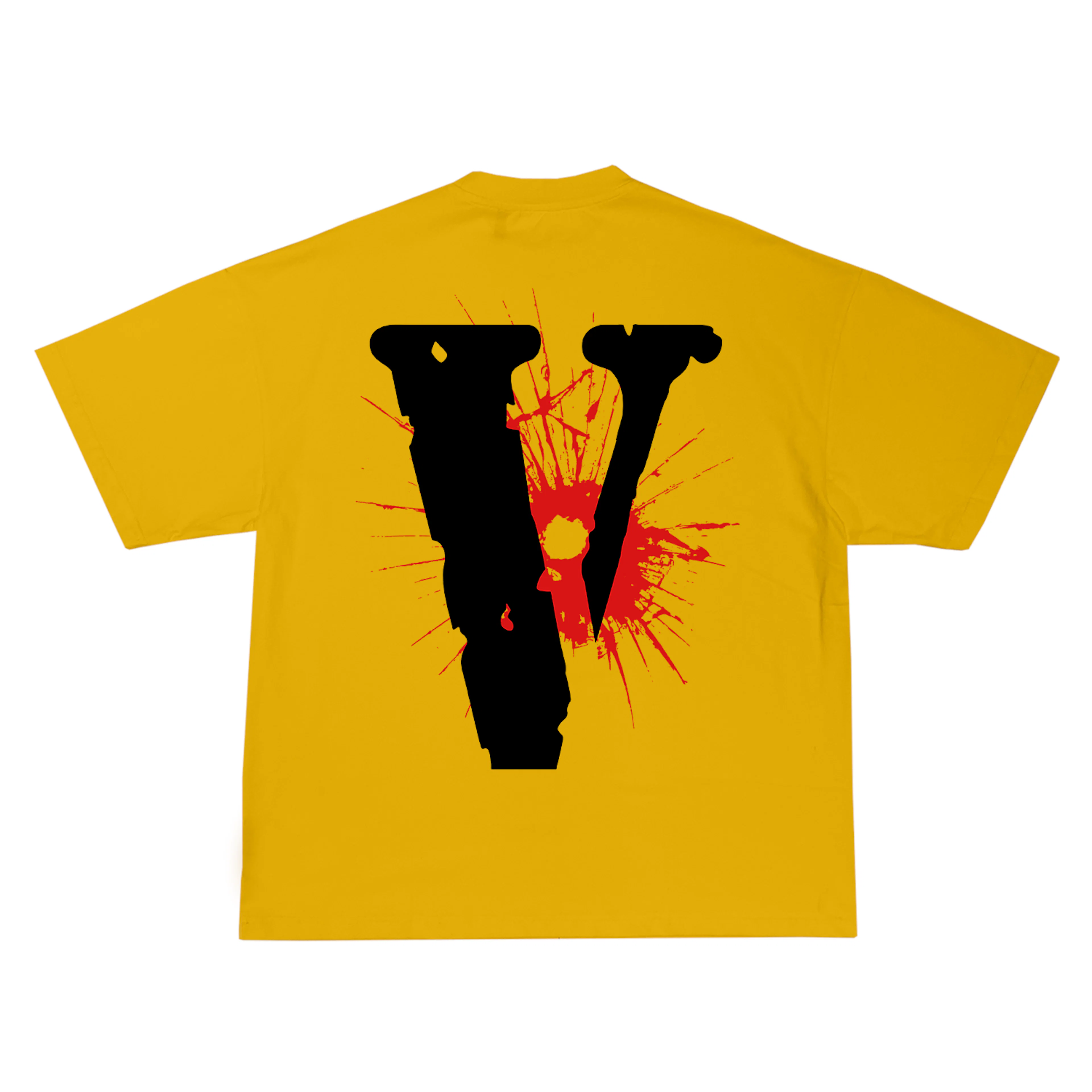 vlone shirt yellow and black