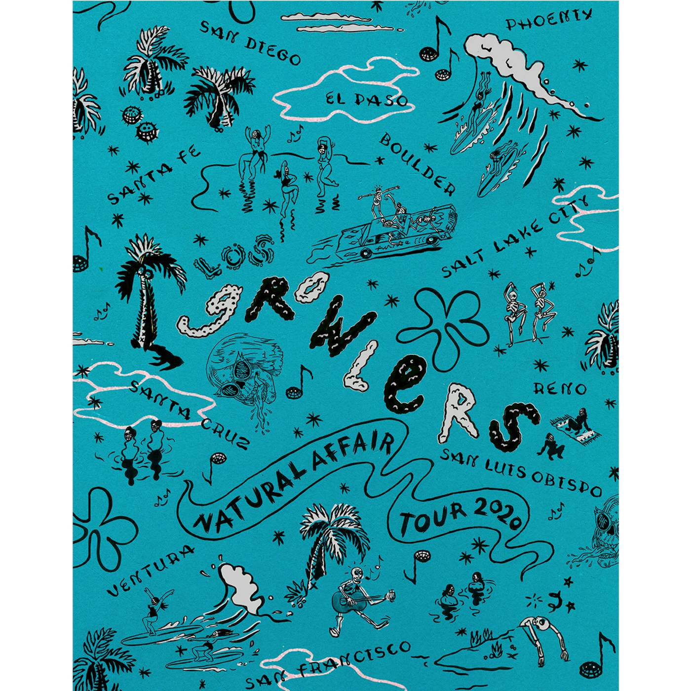 The Growlers Limited Edition Spring Tour 2020 Poster (Blue)