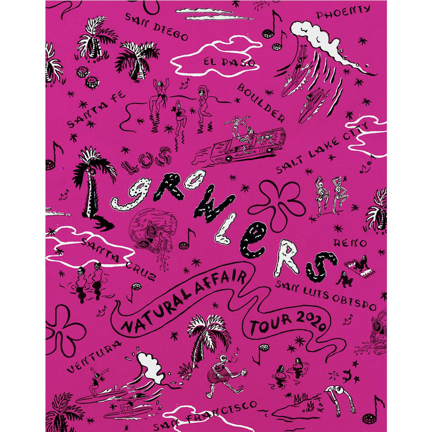 The Growlers Limited Edition Spring Tour 2020 Poster (Pink)