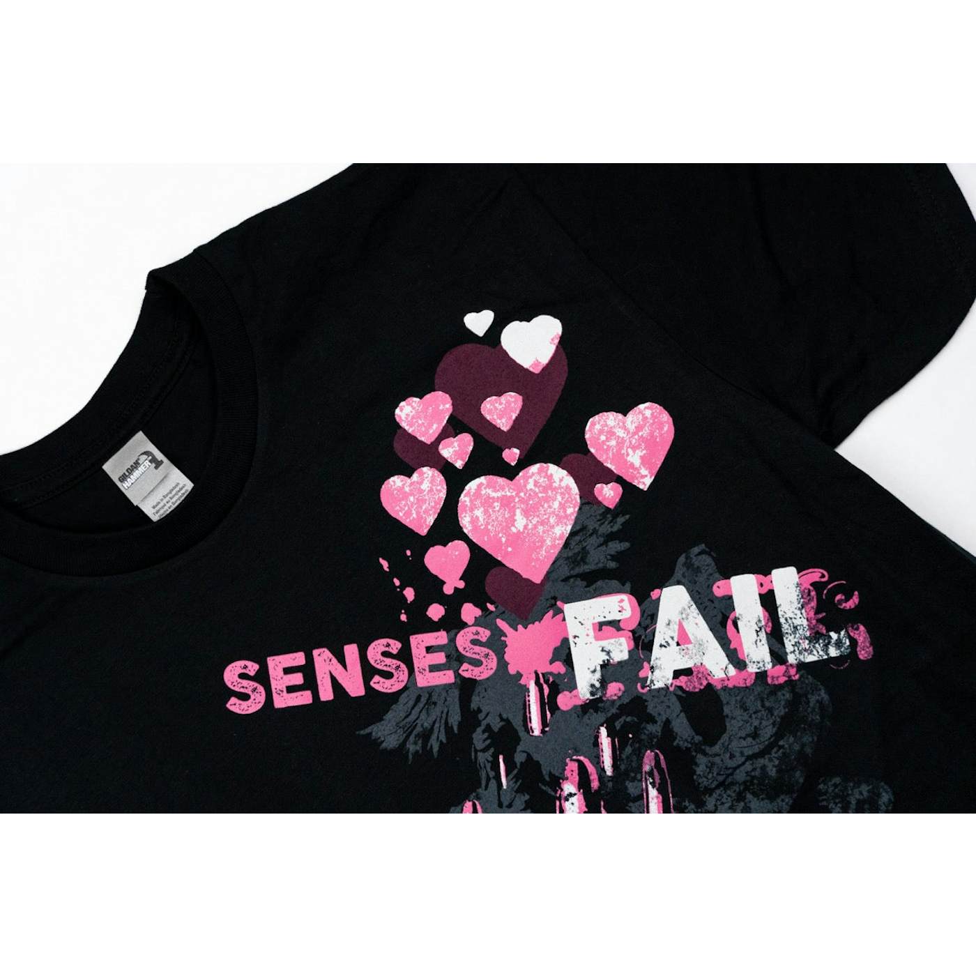 Senses Fail Pink Bullets Black T-Shirt