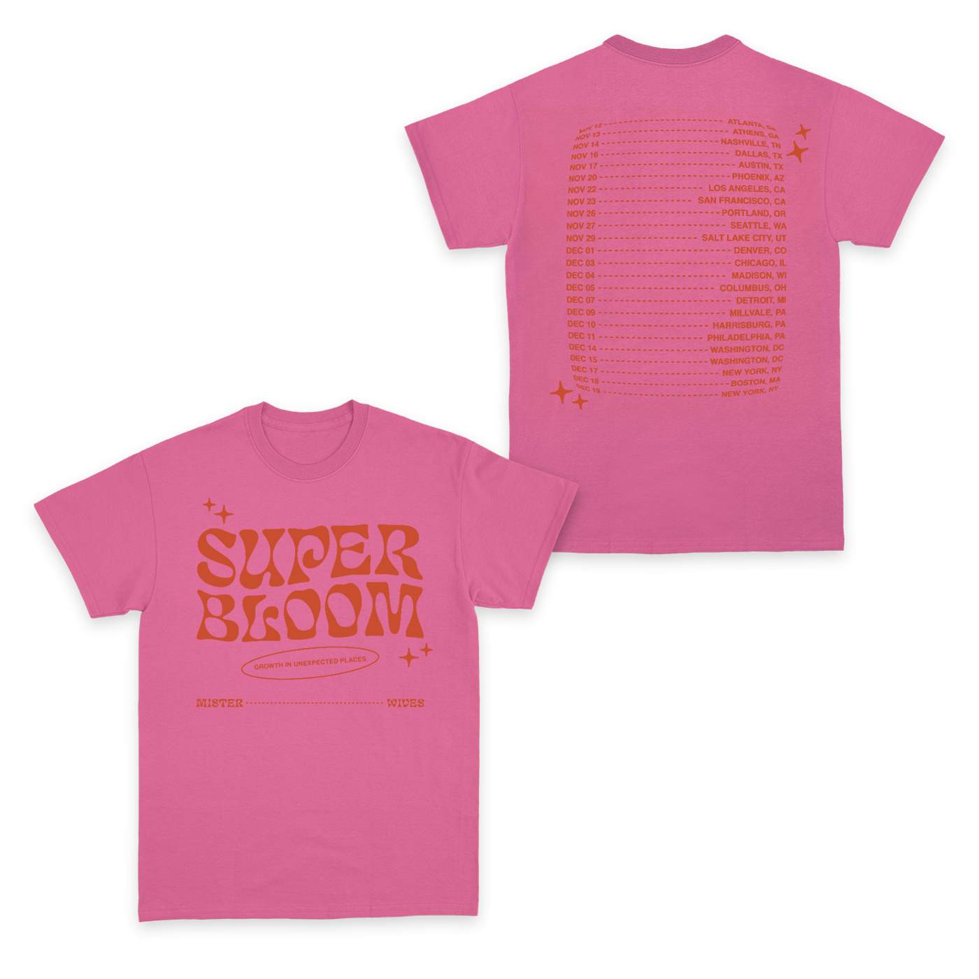 MisterWives Superbloom Pink Tour Tee