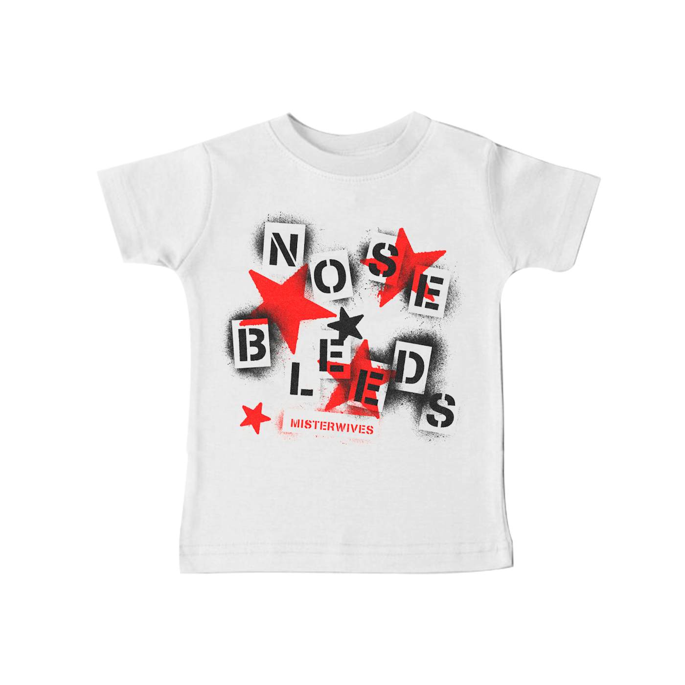 MisterWives Spray Paint White Baby Tee