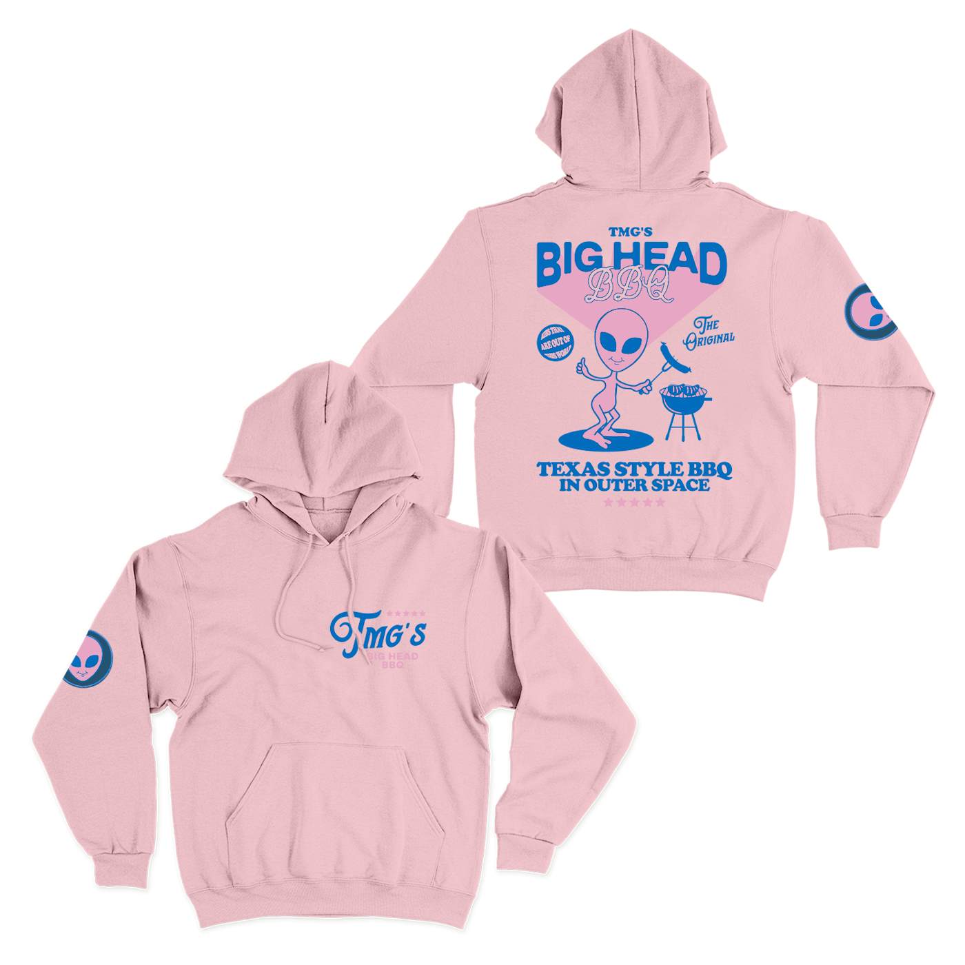 Tiny Meat Gang Big Head BBQ Pink Hoodie
