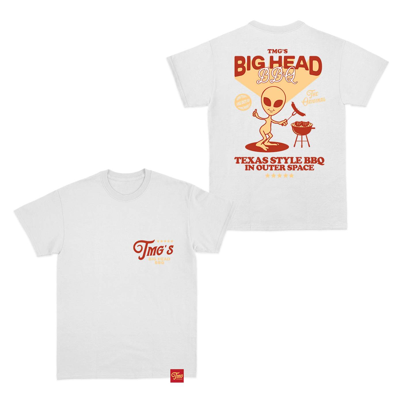 Tiny Meat Gang Big Head BBQ White T-Shirt