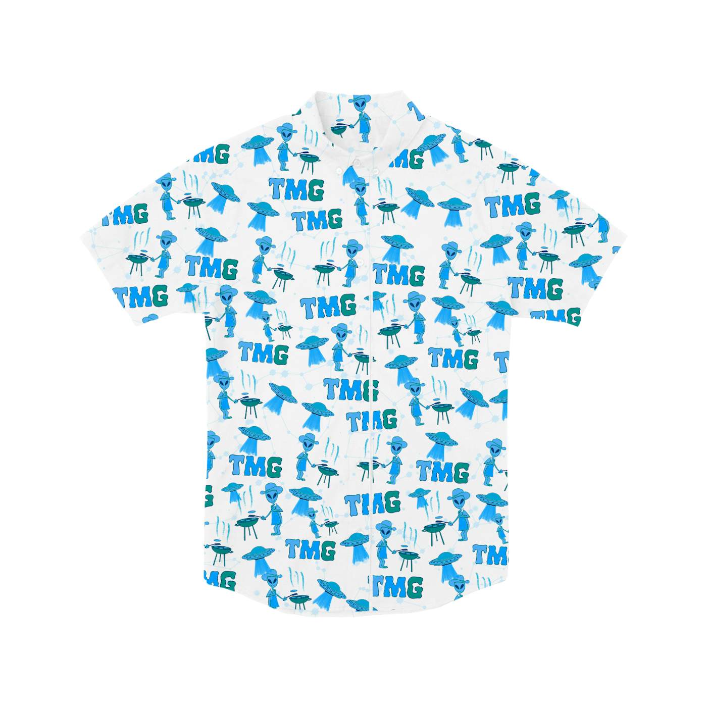 Tiny Meat Gang TMG Hawaiian White Shirt