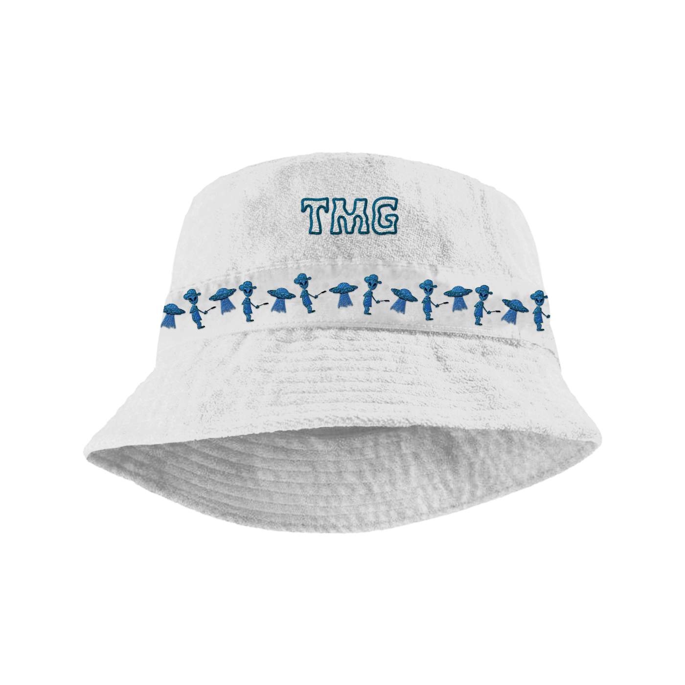 Tiny Meat Gang TMG French Terry White Bucket Hat