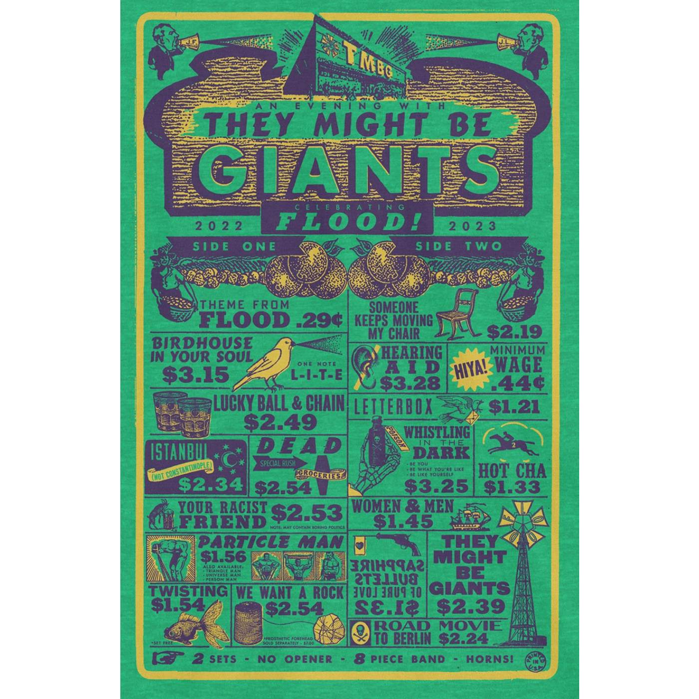 They Might Be Giants Flyer on Green (Unisex)