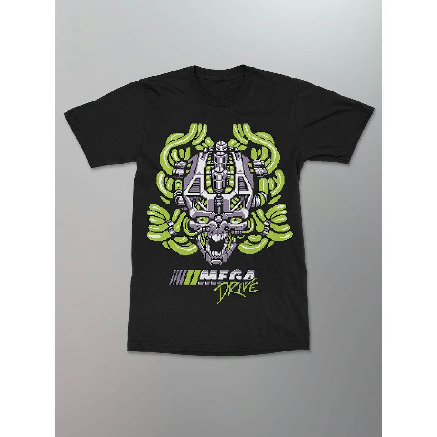 Mega Drive - Pixel Skull Shirt [Green]