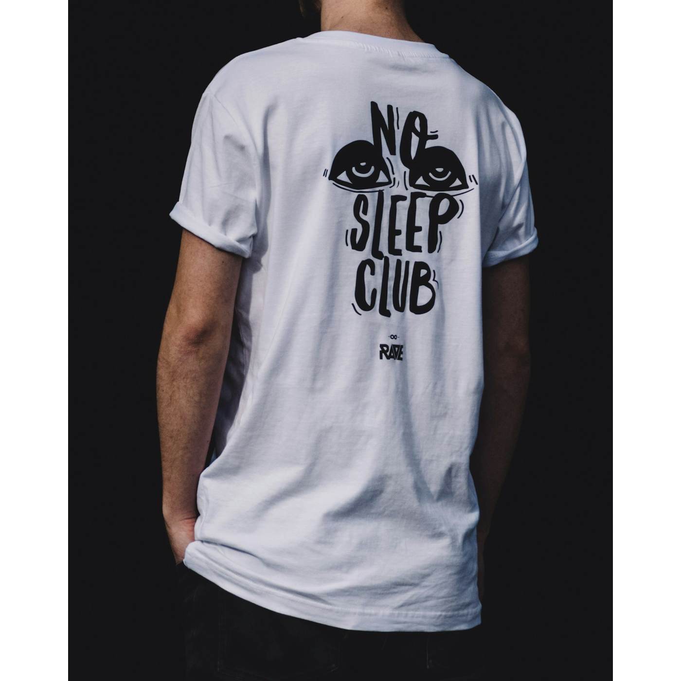 Rave Clothing No Sleep Club T-Shirt in weiß
