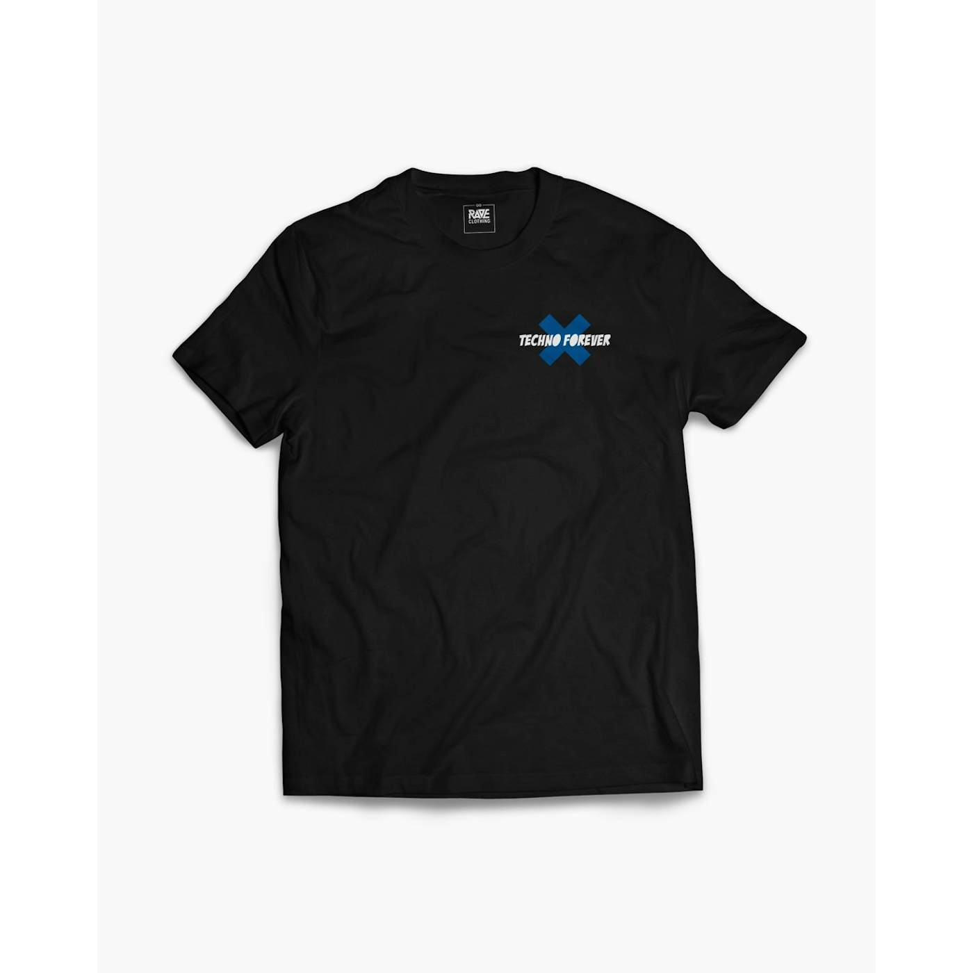 Rave Clothing Techno Forever T-Shirt in schwarz