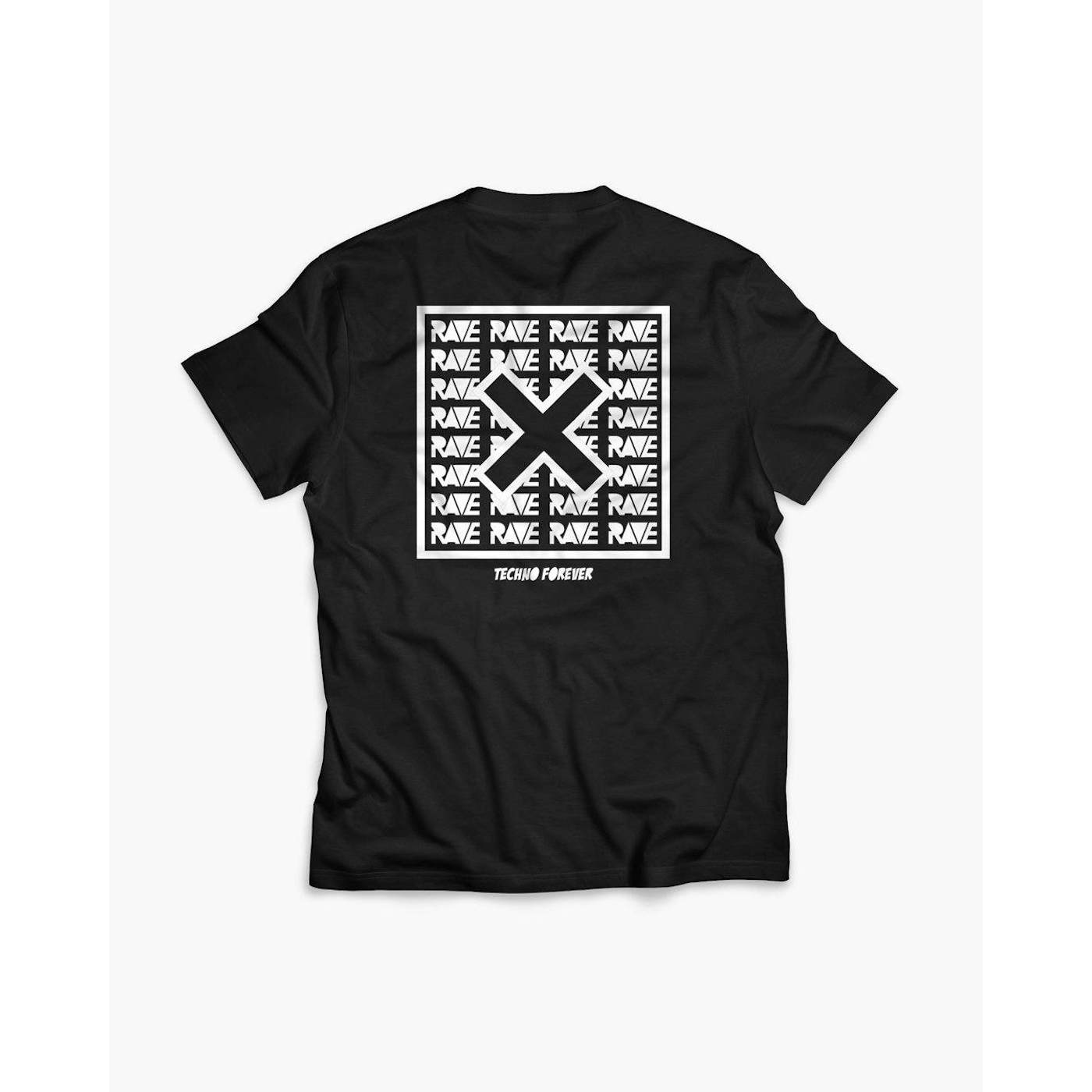 Rave Clothing Techno Forever T-Shirt in schwarz