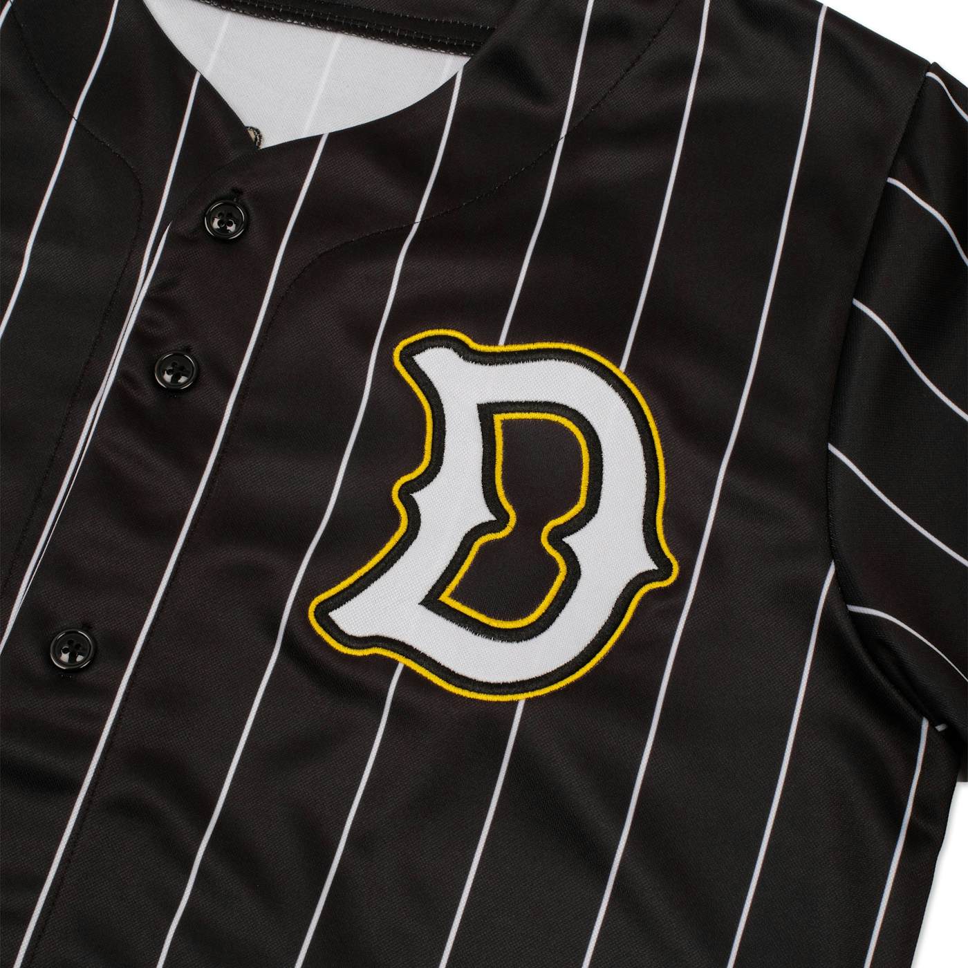 Deorro Black Pinstripe Baseball Jersey