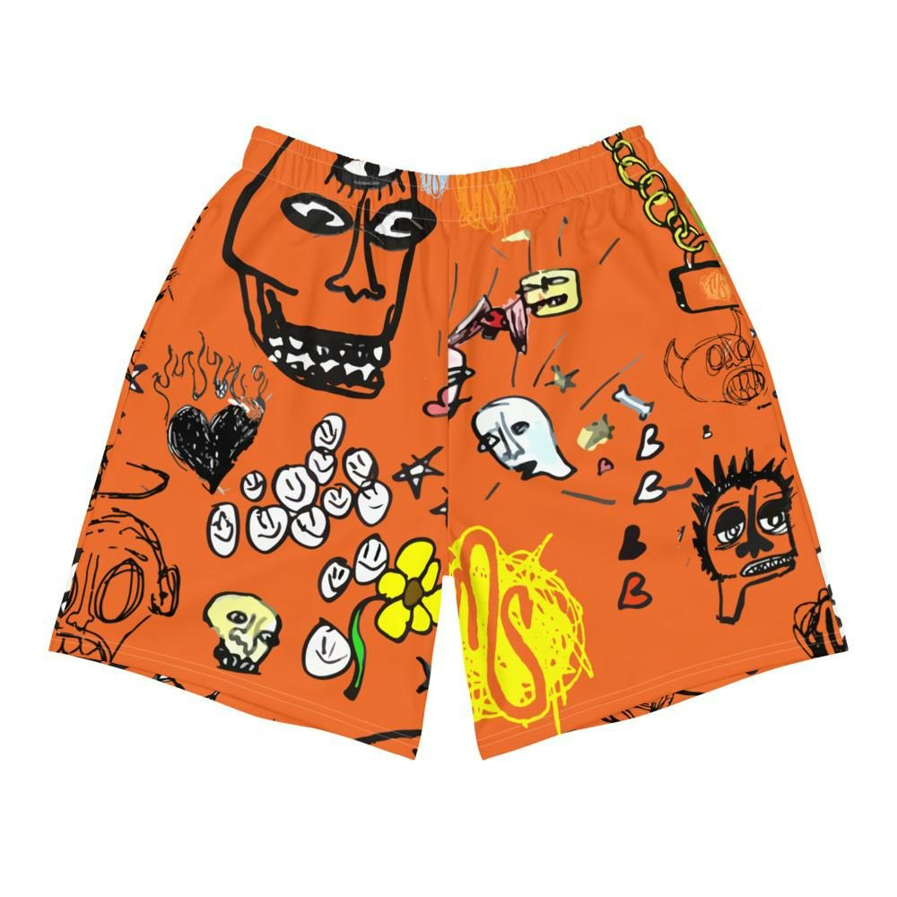 MOD SUN Art All Over Men's Orange Shorts