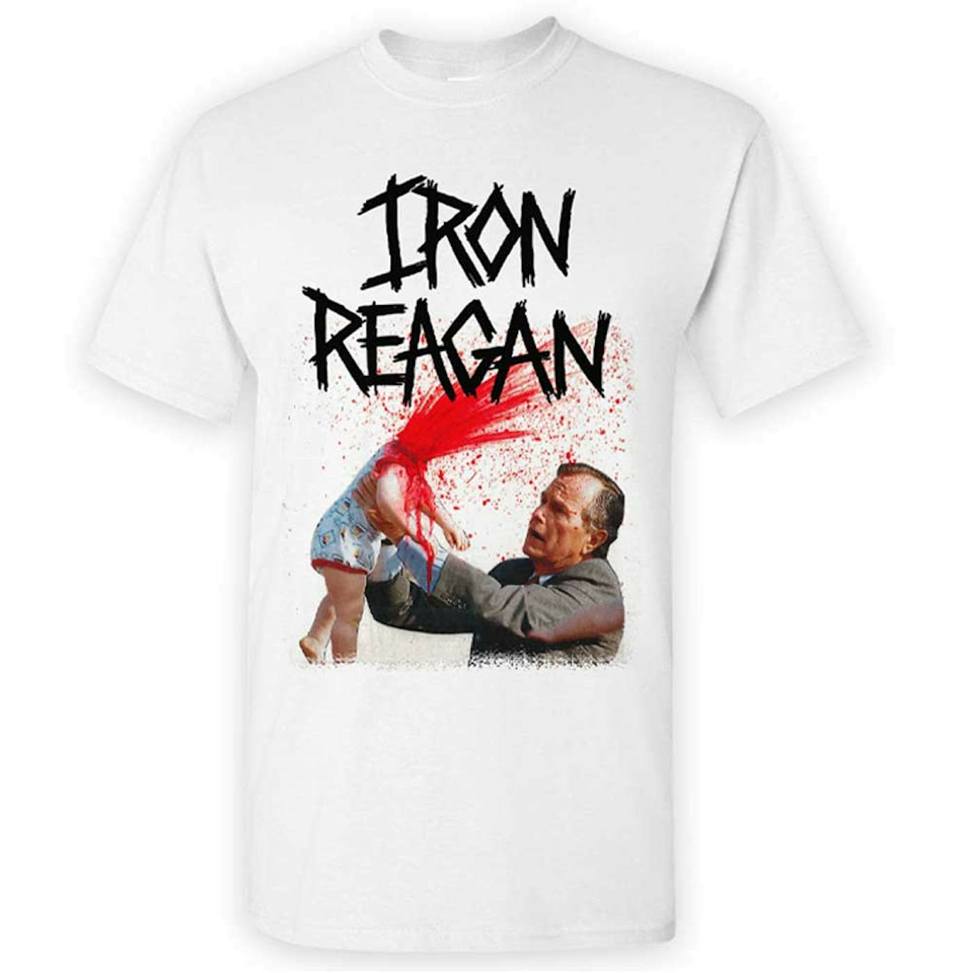 Iron Reagan Asshole Bush White T-Shirt