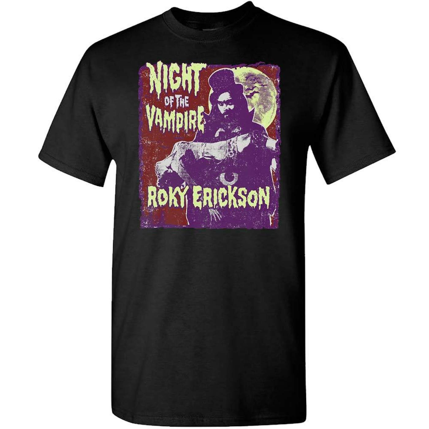 Roky Erickson Night Of The Vampire Black T-Shirt