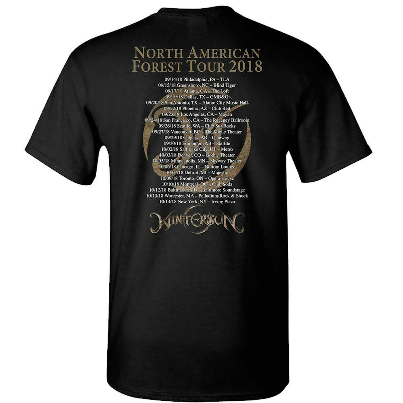 Wintersun Forest Seasons Tour 2018 Black T-Shirt