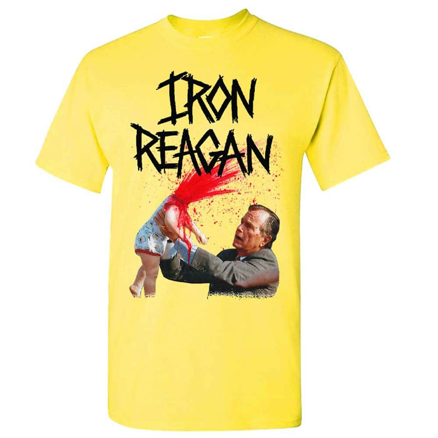 Iron Reagan Your Kid's an Asshole Yellow T-Shirt