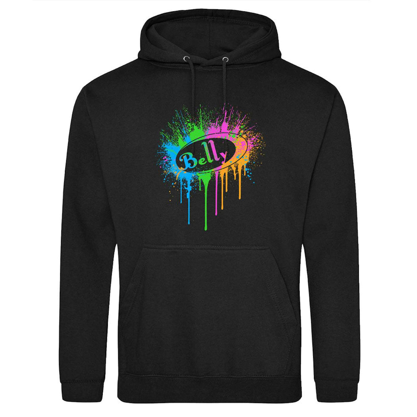 Belly Neon Splat Logo Pullover Hoodie - Black