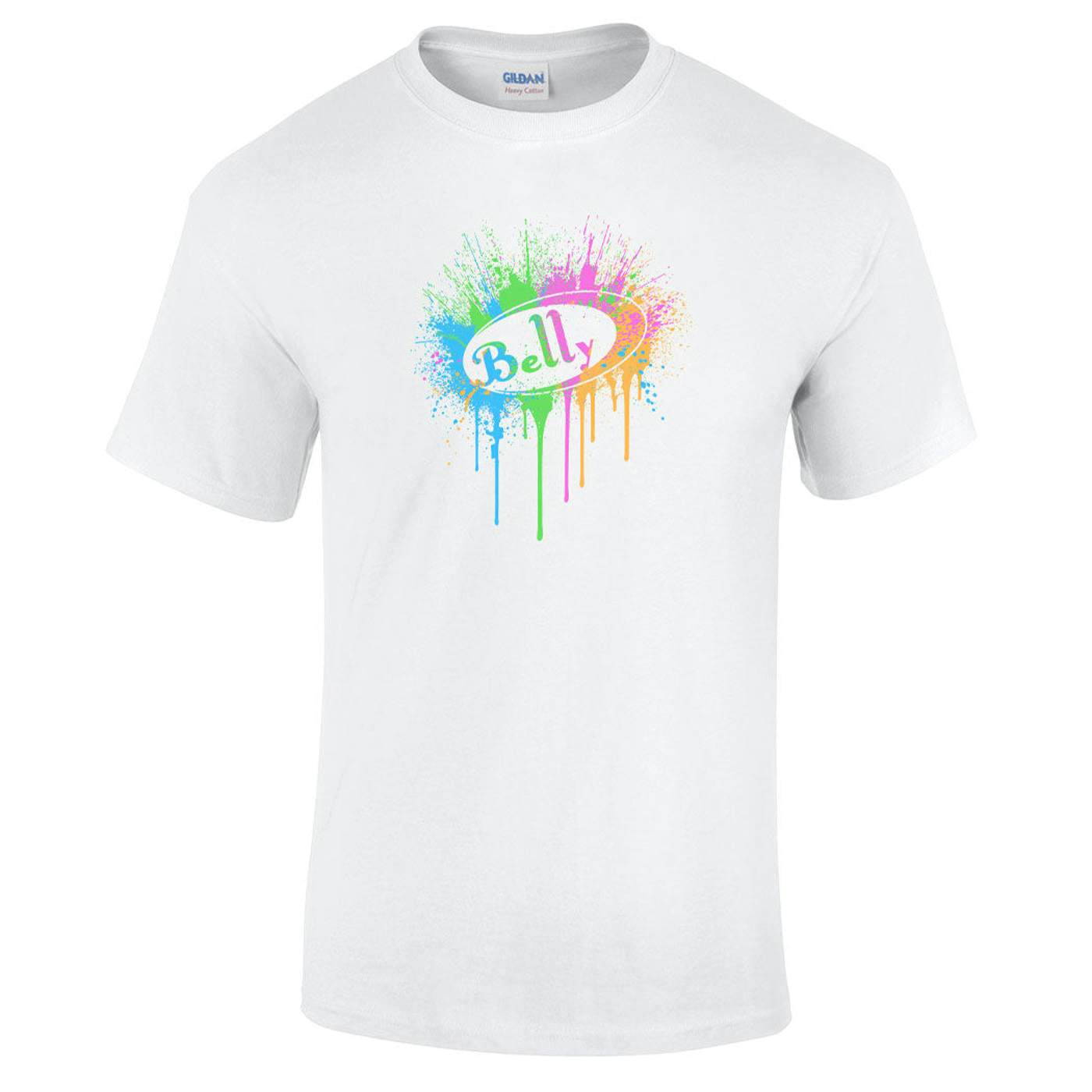 Belly Neon Splat Logo T-Shirt - White