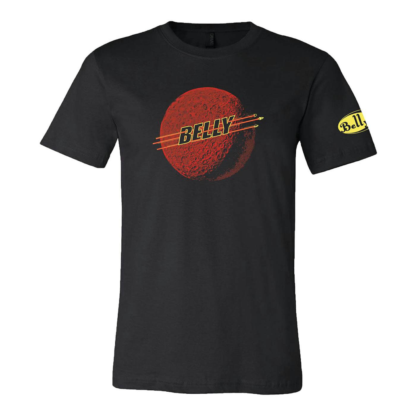 Belly Low Red Moon T-Shirt - Black