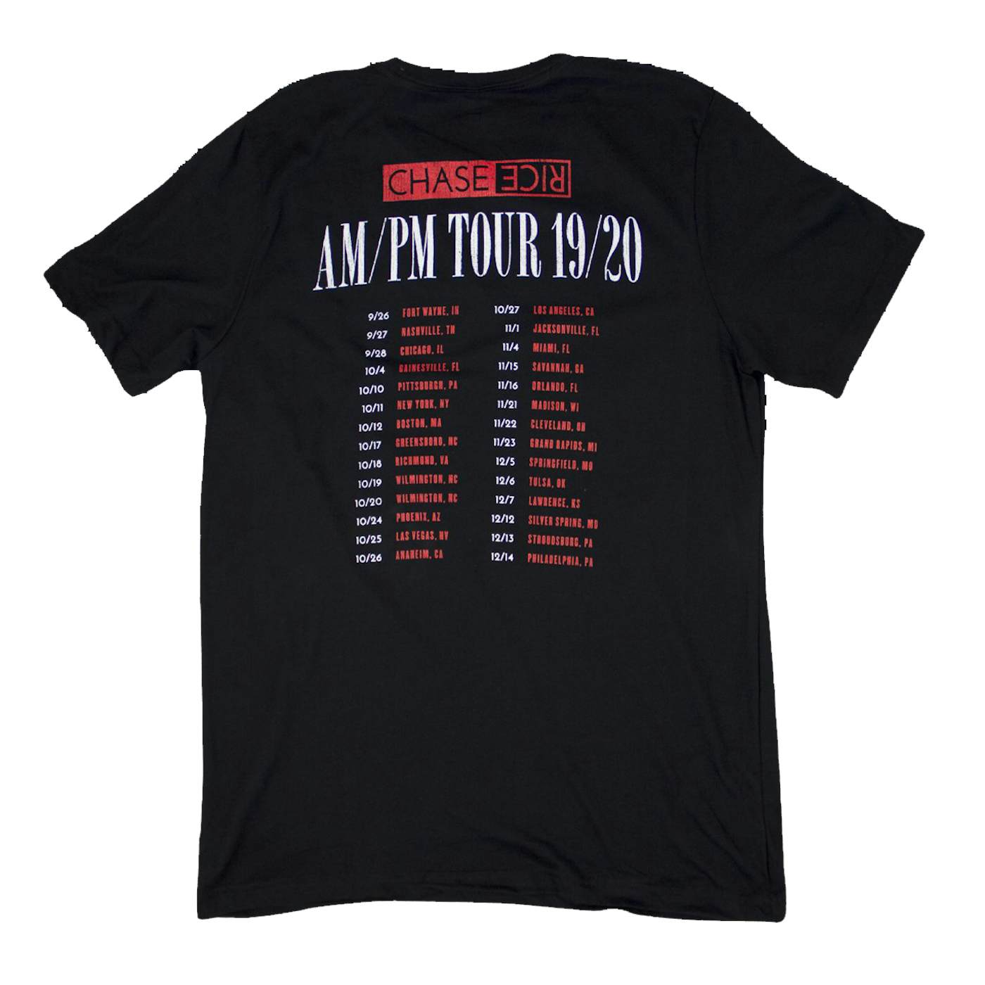 Chase Rice AM/PM Tour Tee 2019/2020
