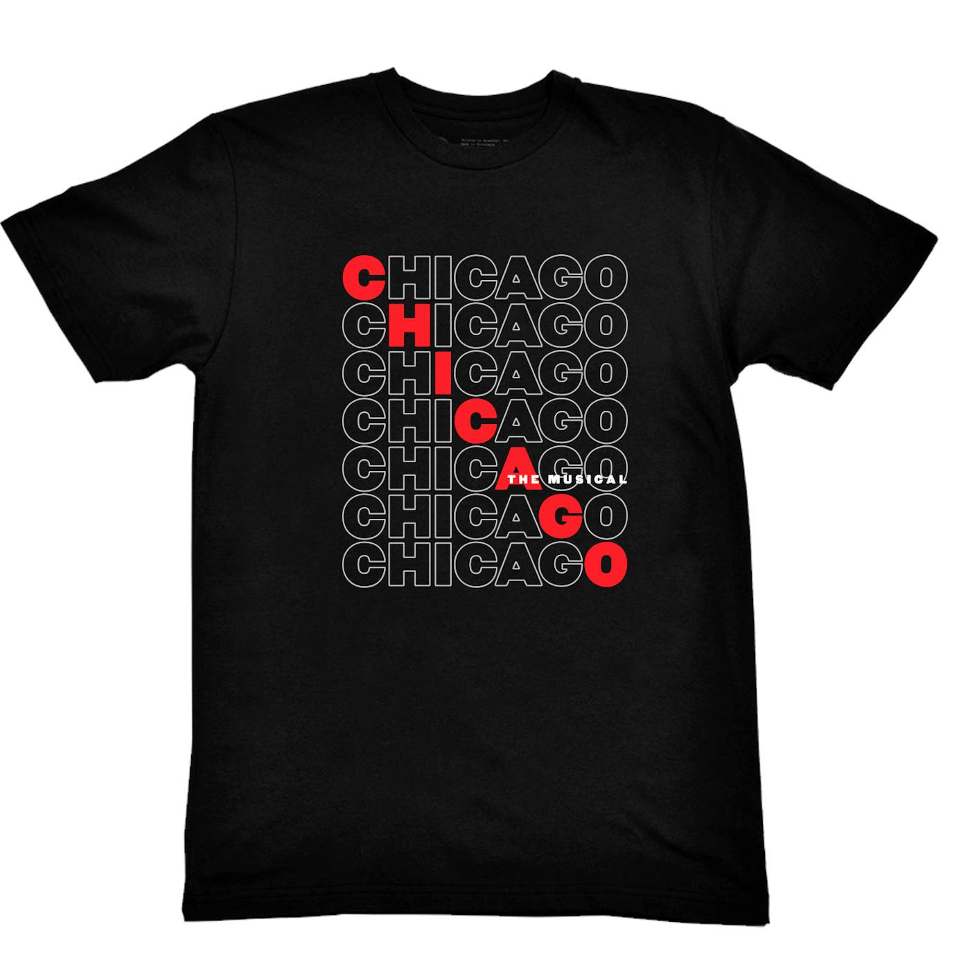 Chicago the Broadway Musical - Repeating Logo T-Shirt - Chicago the Musical