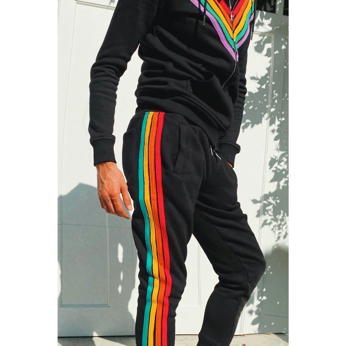 Joey Graceffa The Rainbow Black Joggers