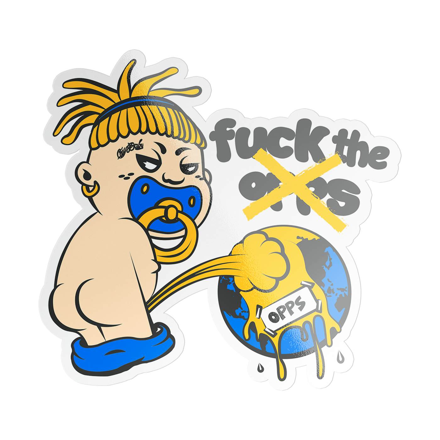 Fat Nick Pissin' Sticker