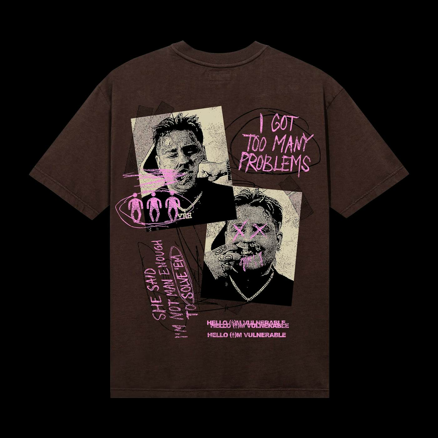 Fat Nick Too Many Problems Brown Tee