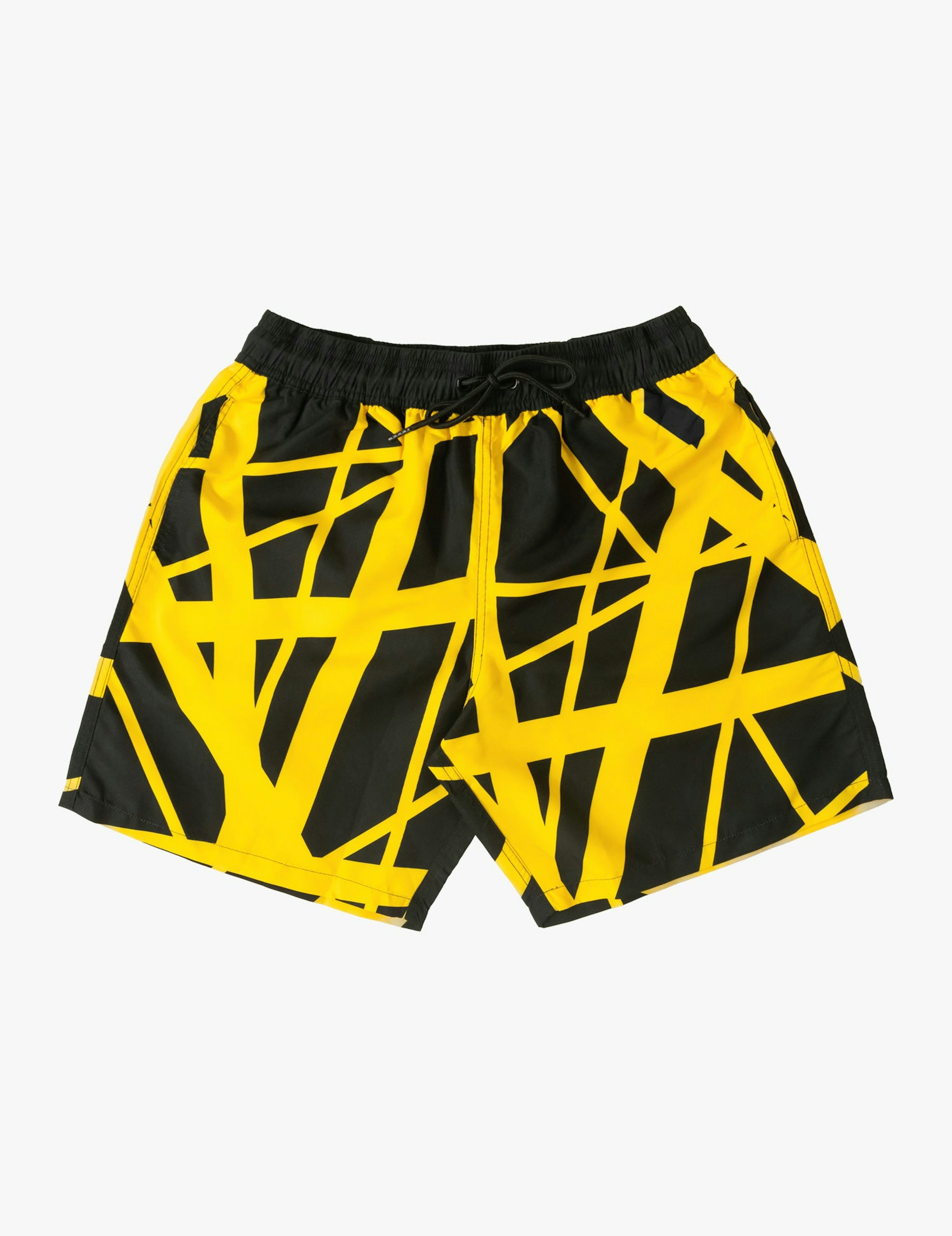 Eddie Van Halen Black/Yellow Swim Shorts
