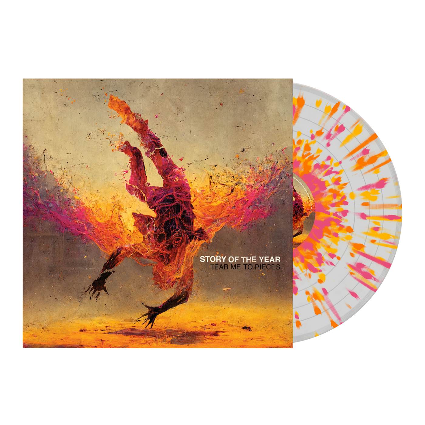 Story Of The Year - 'Tear Me To Pieces' Clear w/ Pink Orange & Yellow Splatter Vinyl