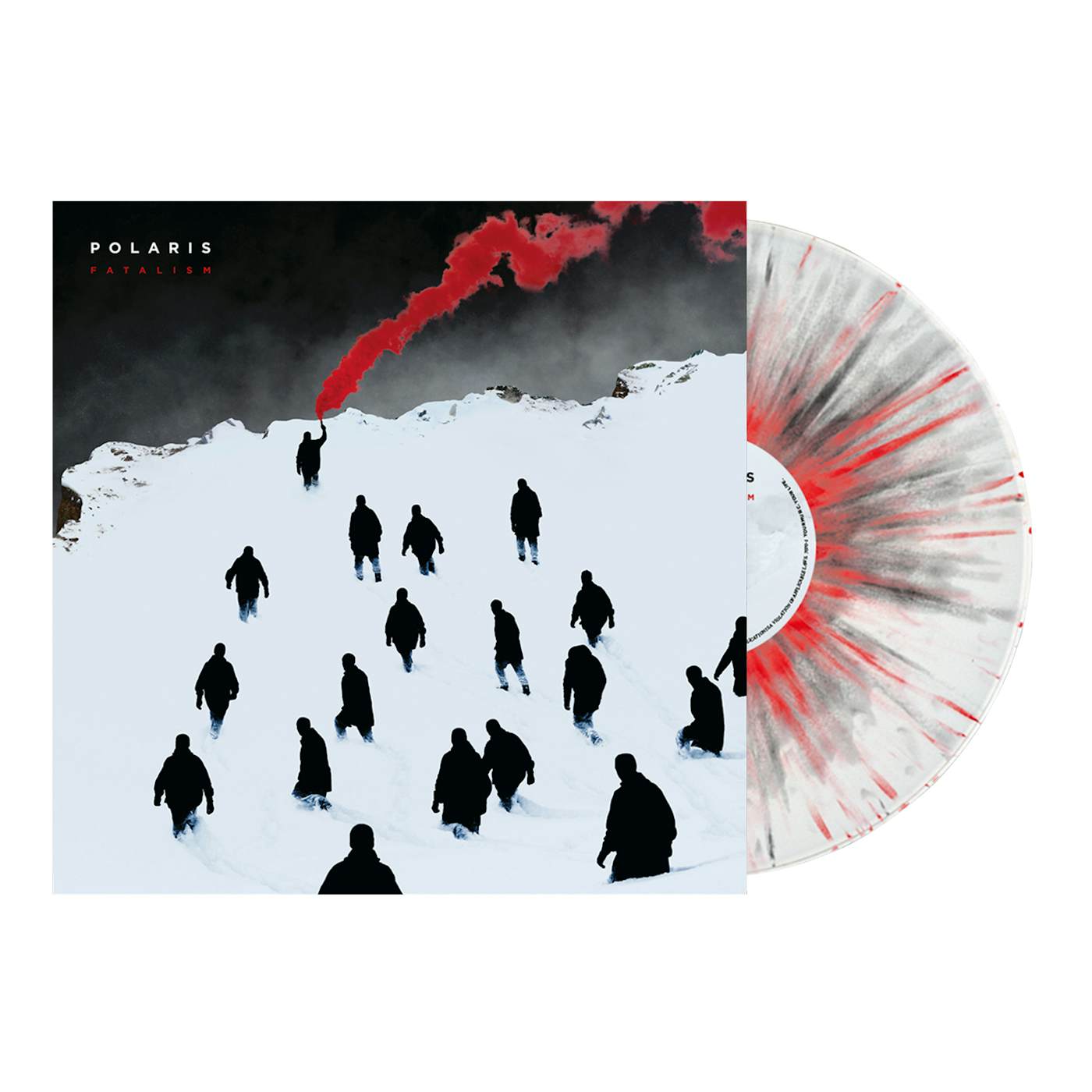 Polaris - 'Fatalism' White w/ Black and Red Splatter Vinyl LP