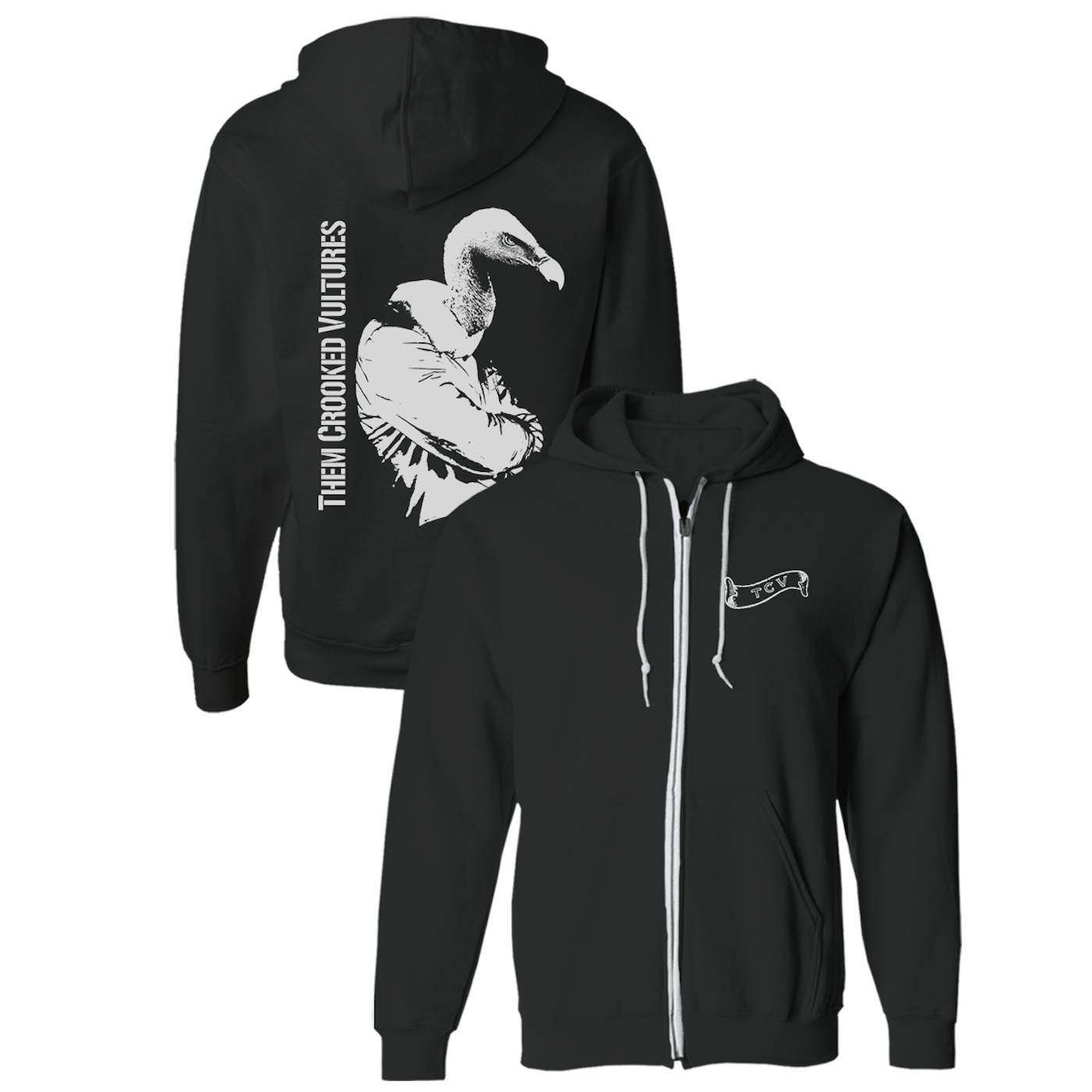 Them Crooked Vultures Turn Your Back Zip Hoodie
