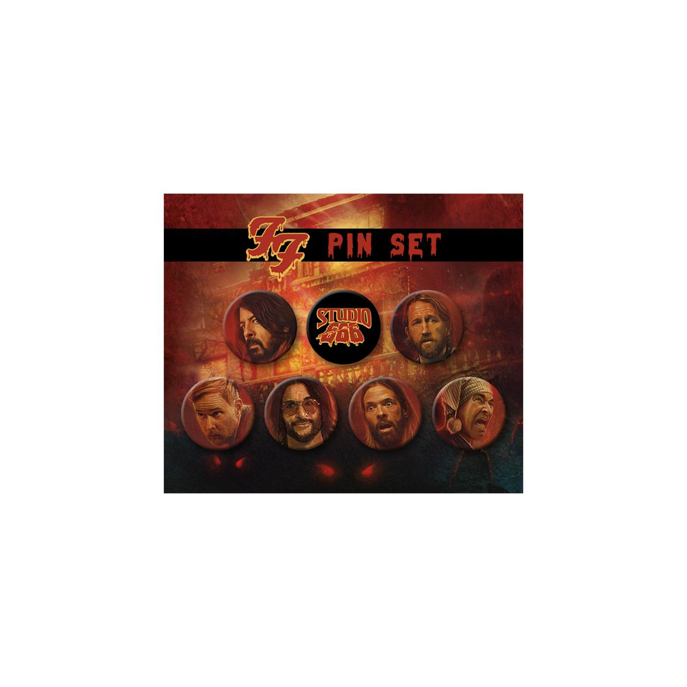 Foo Fighters Studio 666 Pin Set