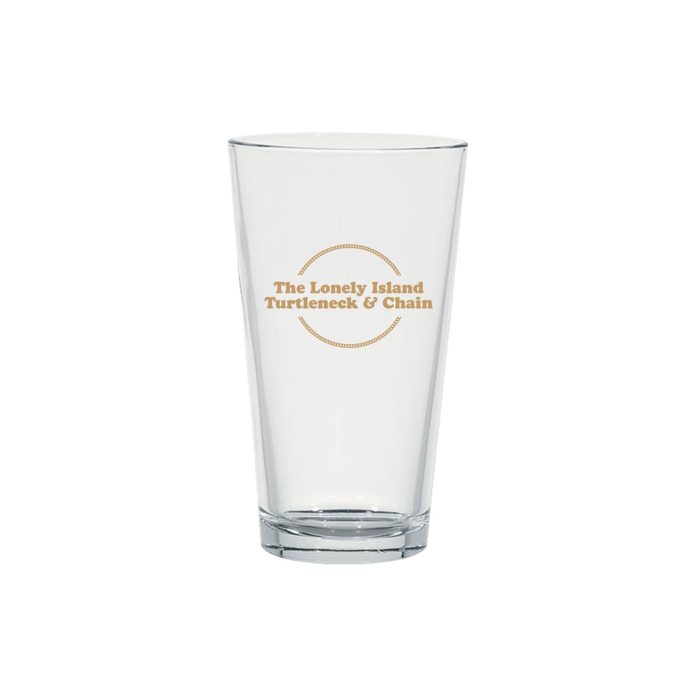 The Lonely Island Turtleneck & Chain Pint Glass