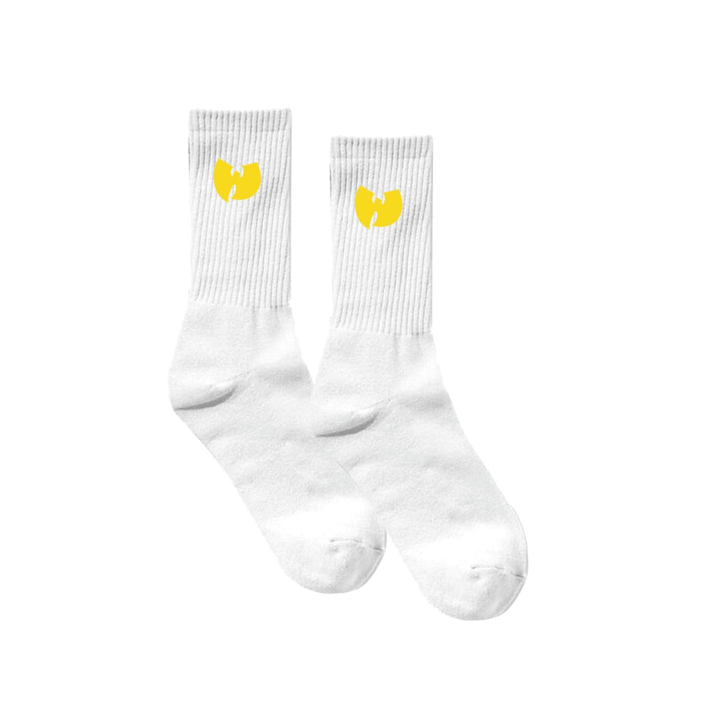 Wu-Tang Clan Classic Logo Embroidered Socks - White