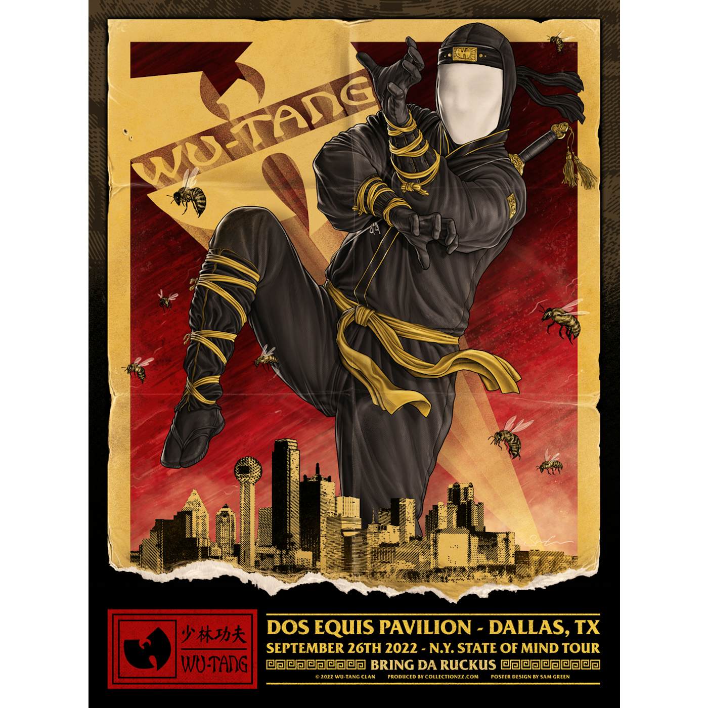 Wu-Tang Clan Dallas September 26, 2022 Print