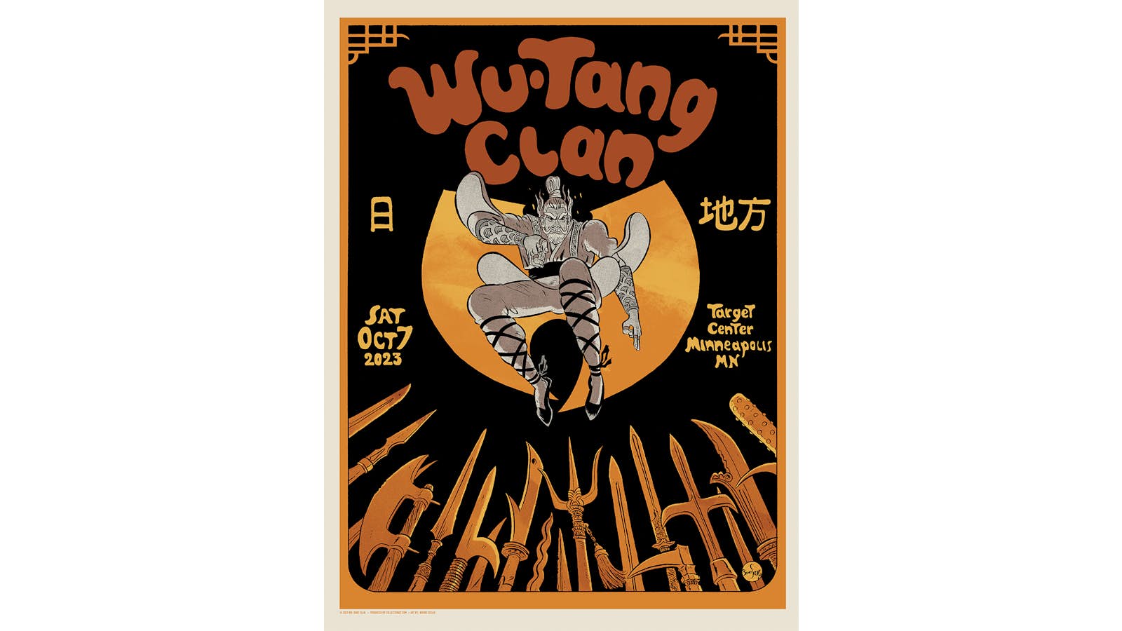 Wu-Tang Clan Target Center Minneapolis Oct 07, 2023 Poster Shirt