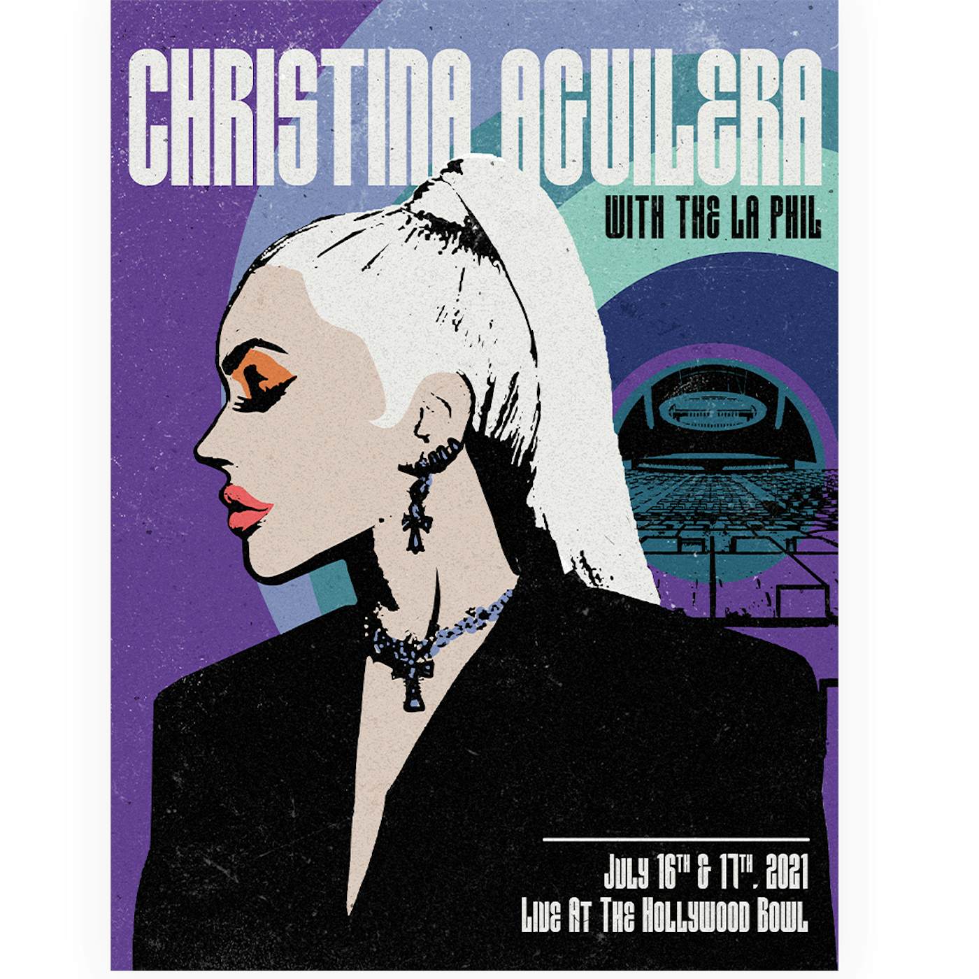 Christina Aguilera Hollywood Bowl Poster