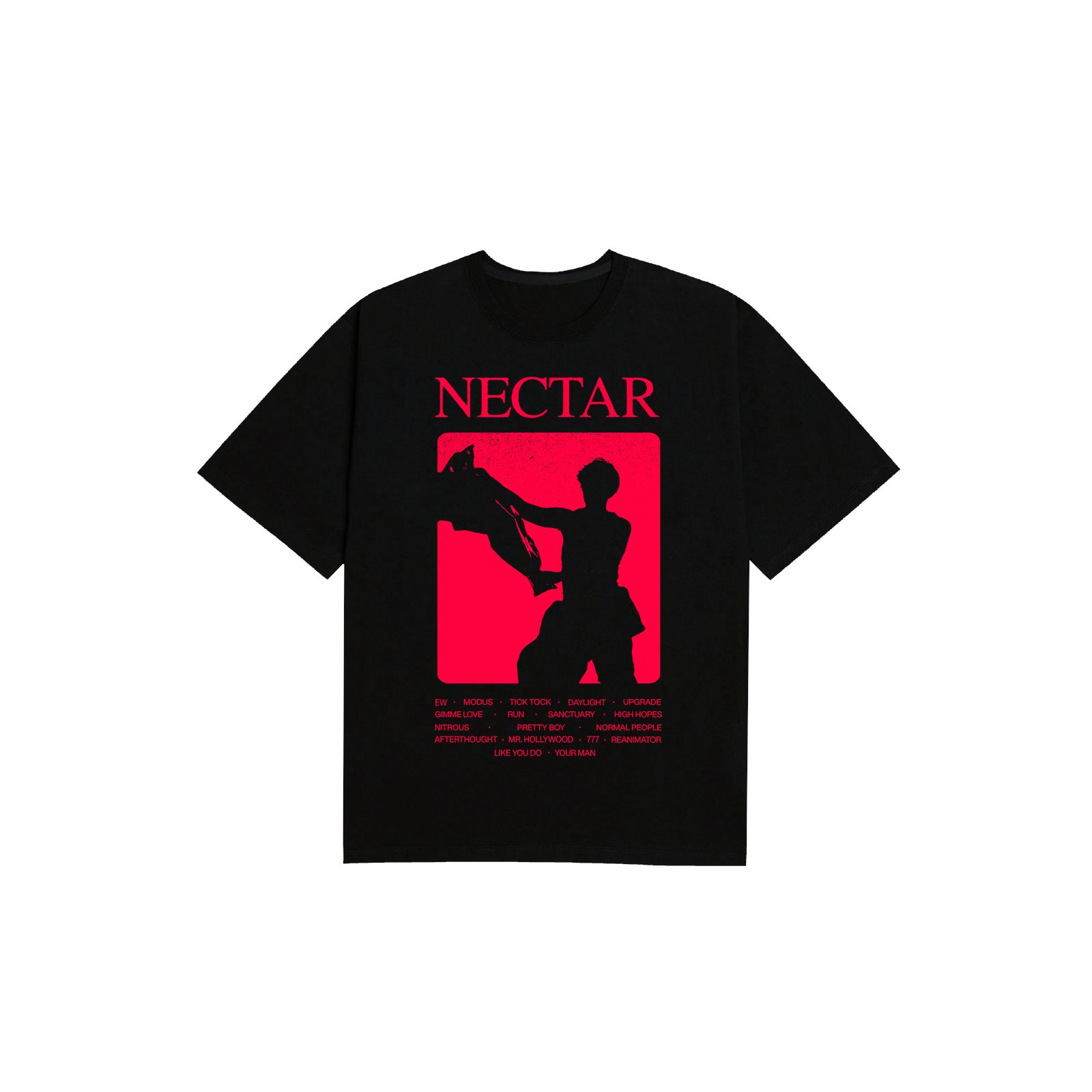 Joji 'NECTAR' RED TRACKLIST T-SHIRT