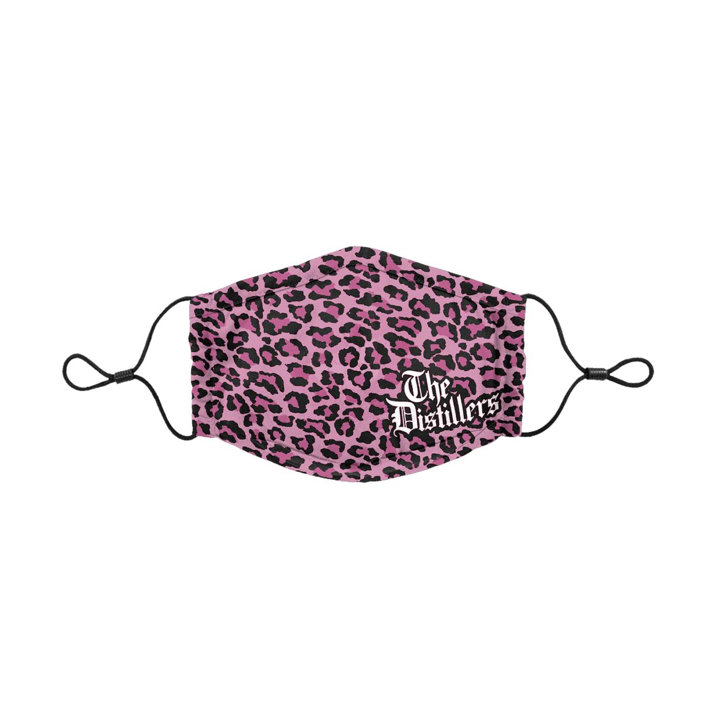 The Distillers Leopard Logo Face Mask - Pink