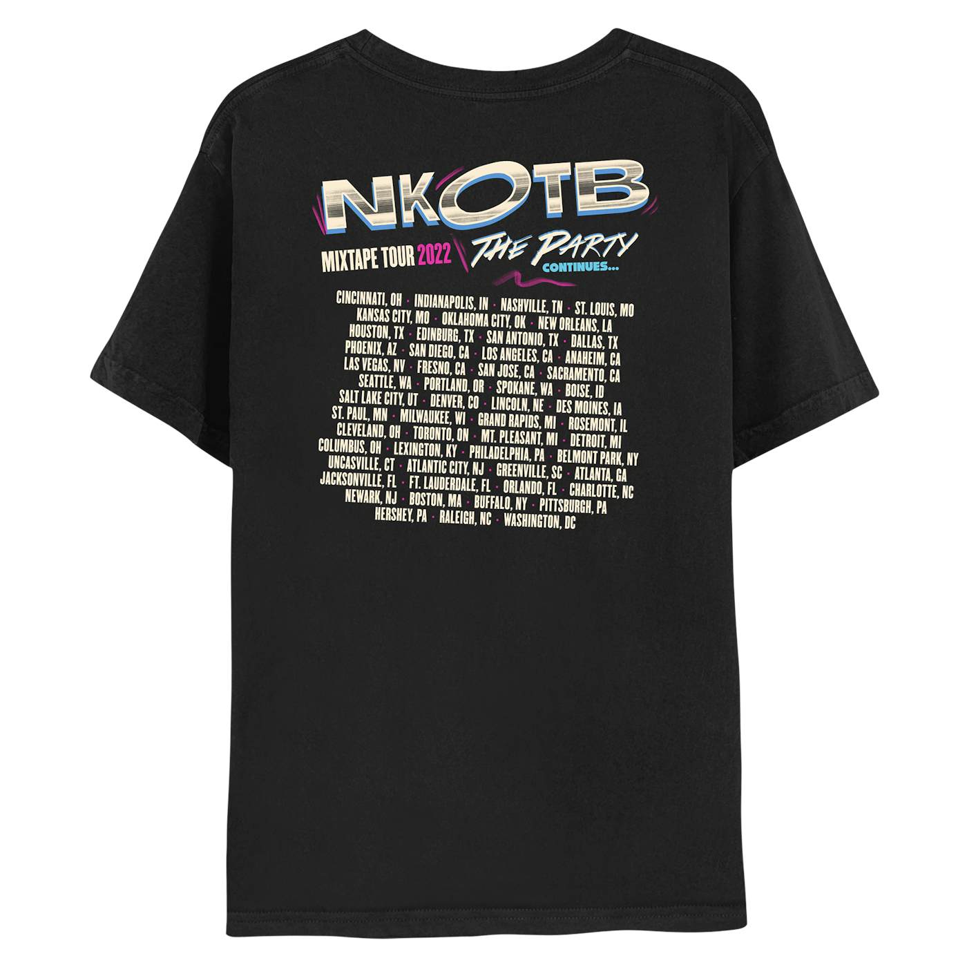 New Kids On The Block The Party Continues Tour Tee