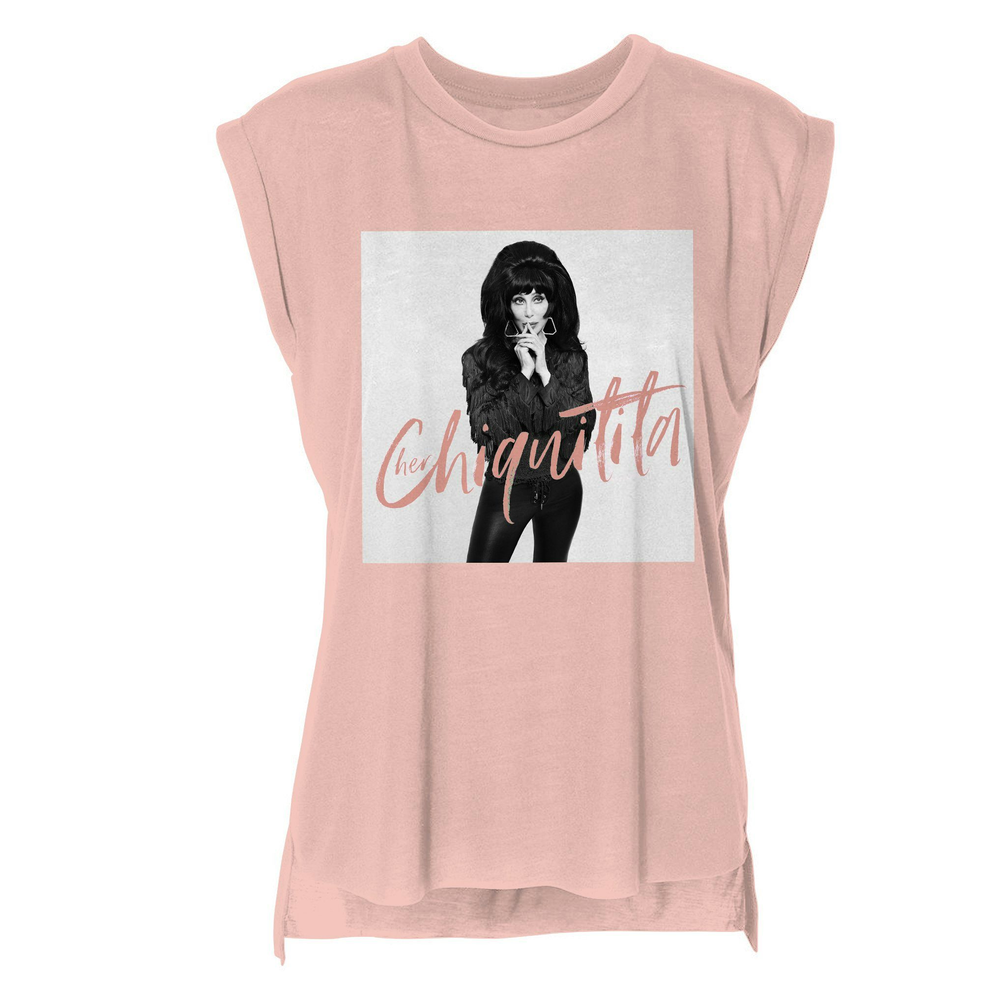 Cher Chiquitita Photo Tank Peach