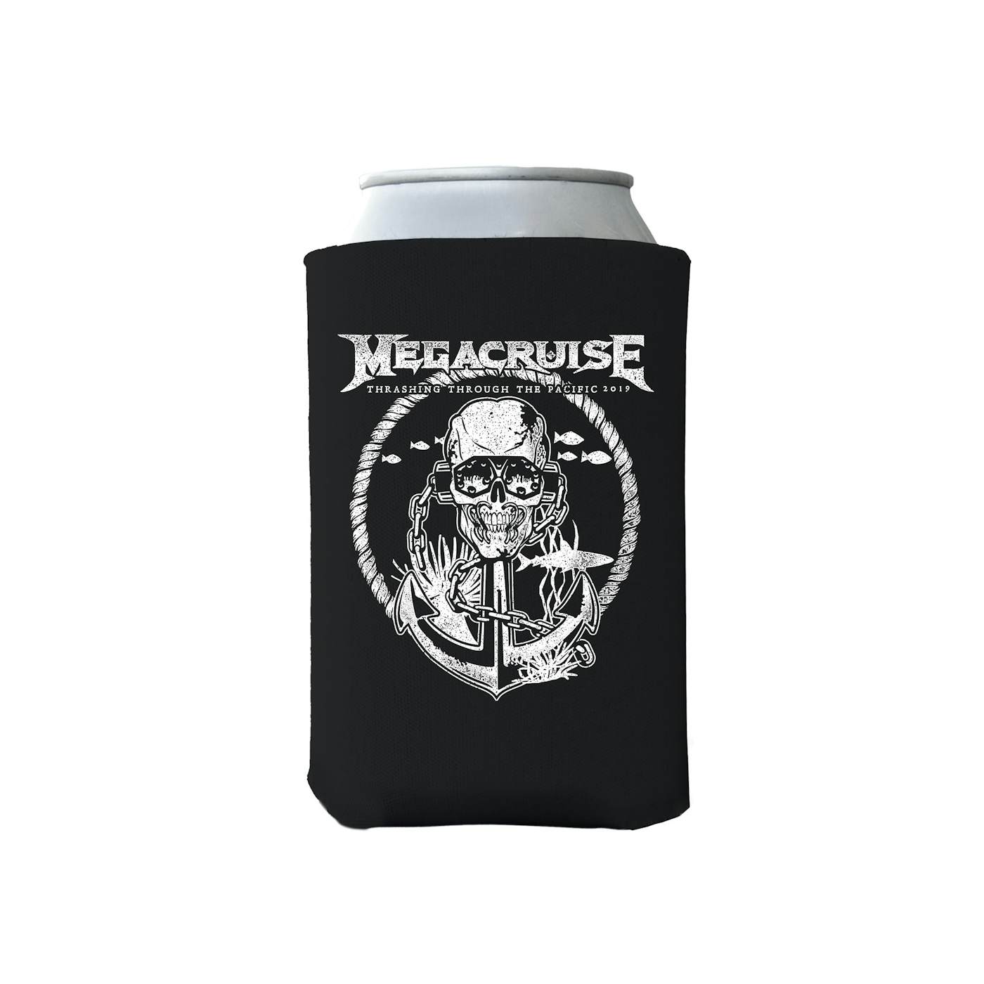 America Peace Sign Beer Bottle Coolie (Black) 