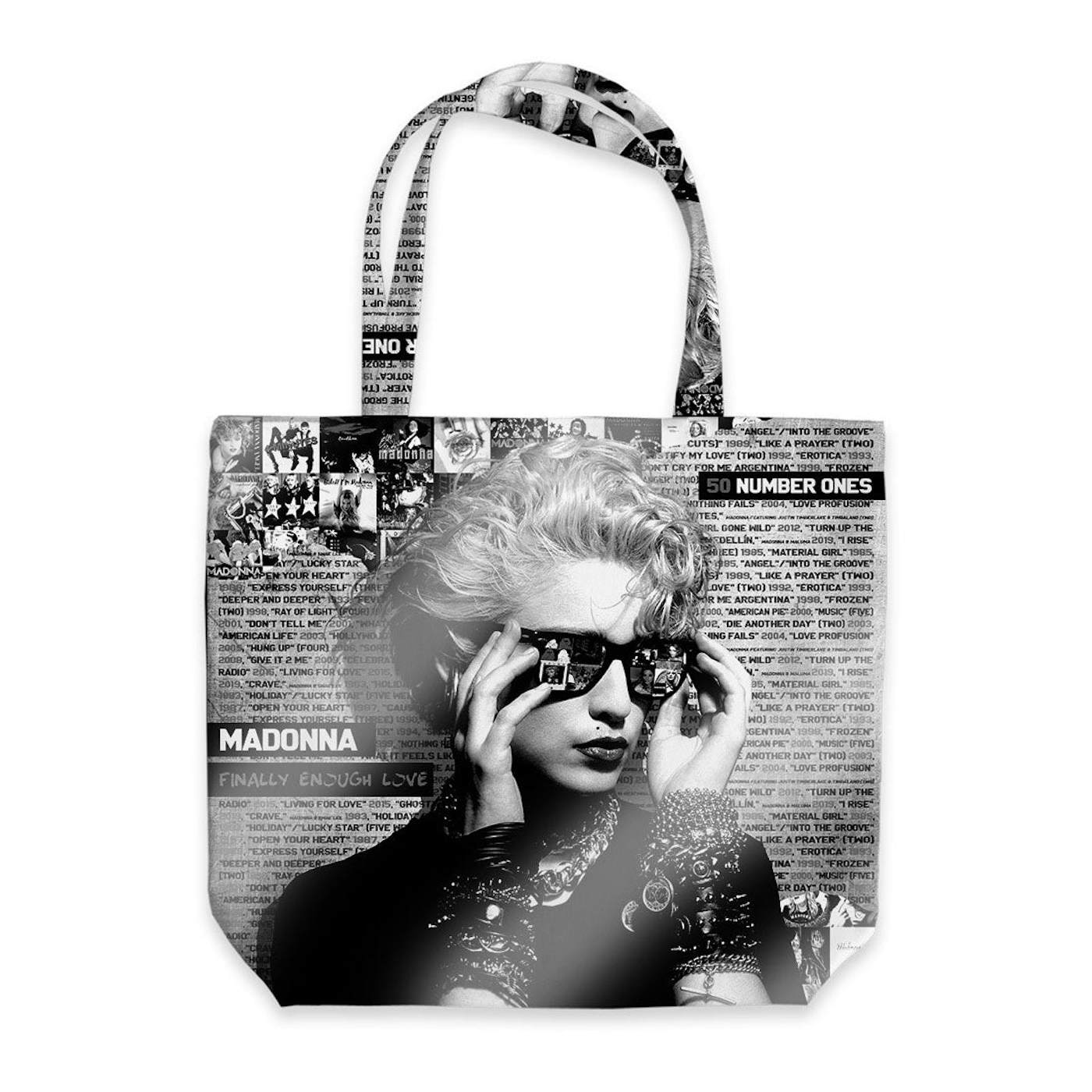 Madonna '50 Number Ones' Vinyl Tote Bag